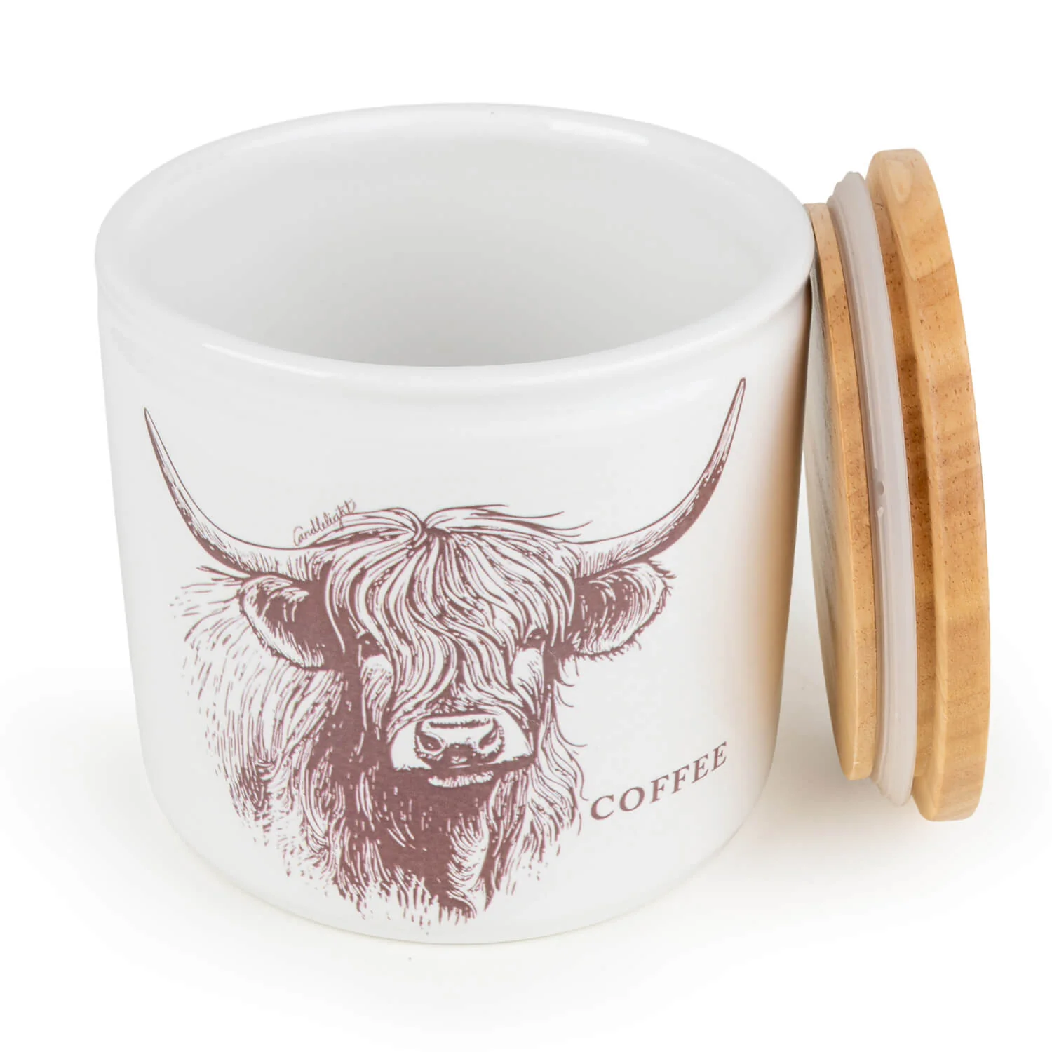 Candlelight Coffee Storage Jar - Highland Cow - Image 3