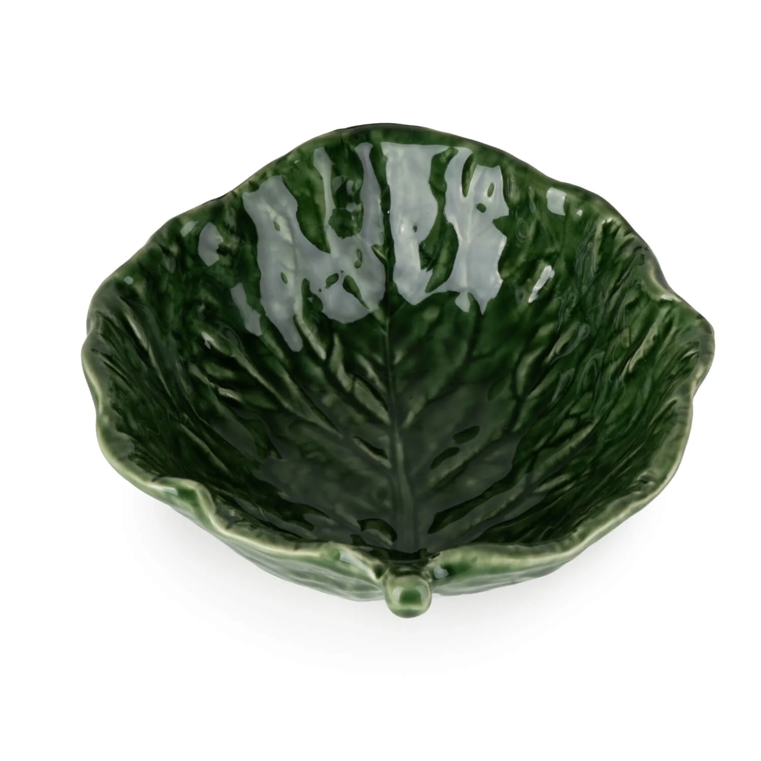 Candlelight Green Leaf Bowl - 17.5cm - Image 2