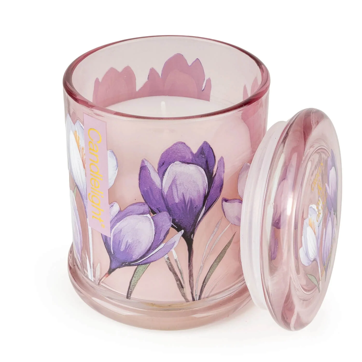 Candlelight Large Glass Scented Candle Jar - Crocus & Sweet Orange - Image 3