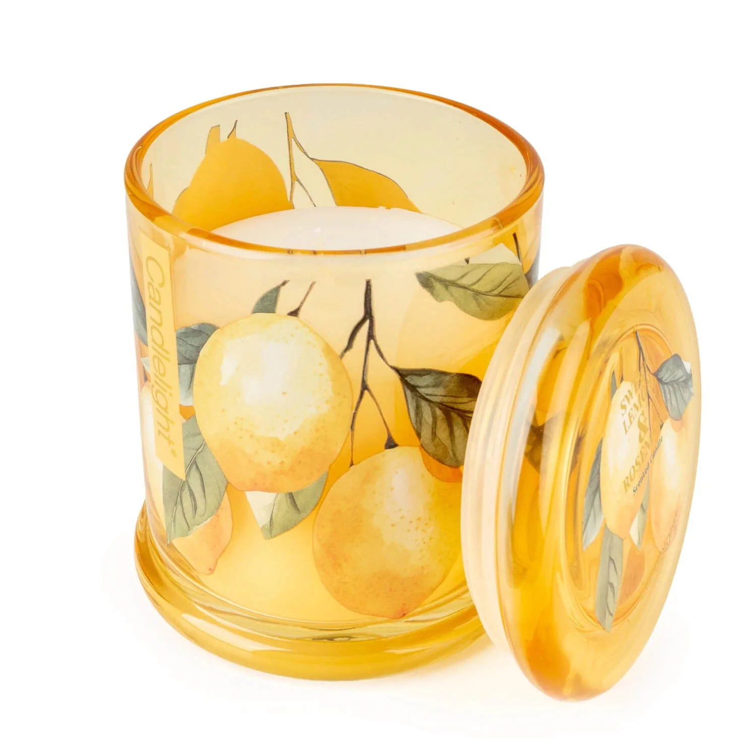 Candlelight Large Glass Scented Candle Jar - Sweet Lemon & Rosemary - Image 3