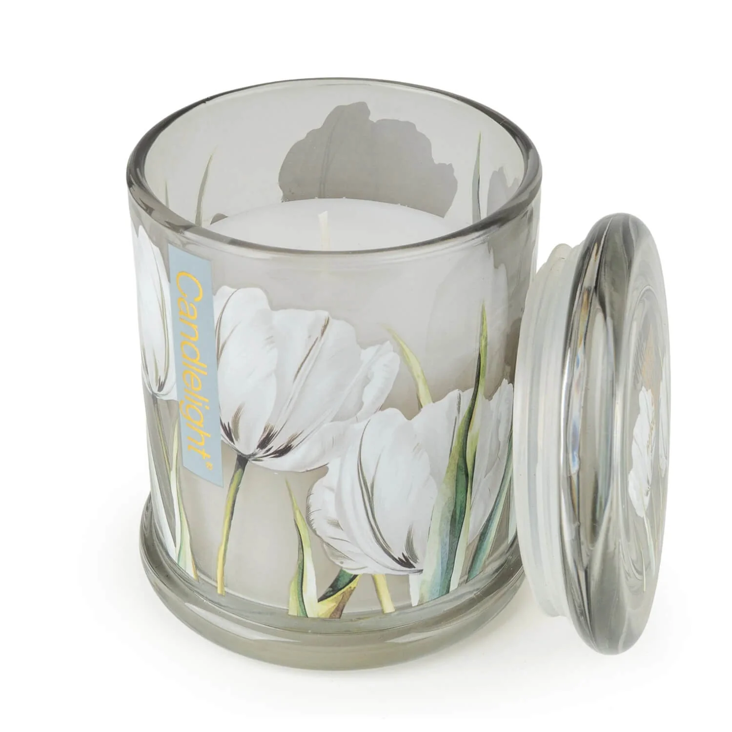 Candlelight Large Glass Scented Candle Jar - White Tulip & Bergamot - Image 3
