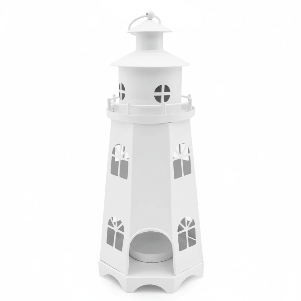 Candlelight Lighthouse Lantern - Matt White - Image 2