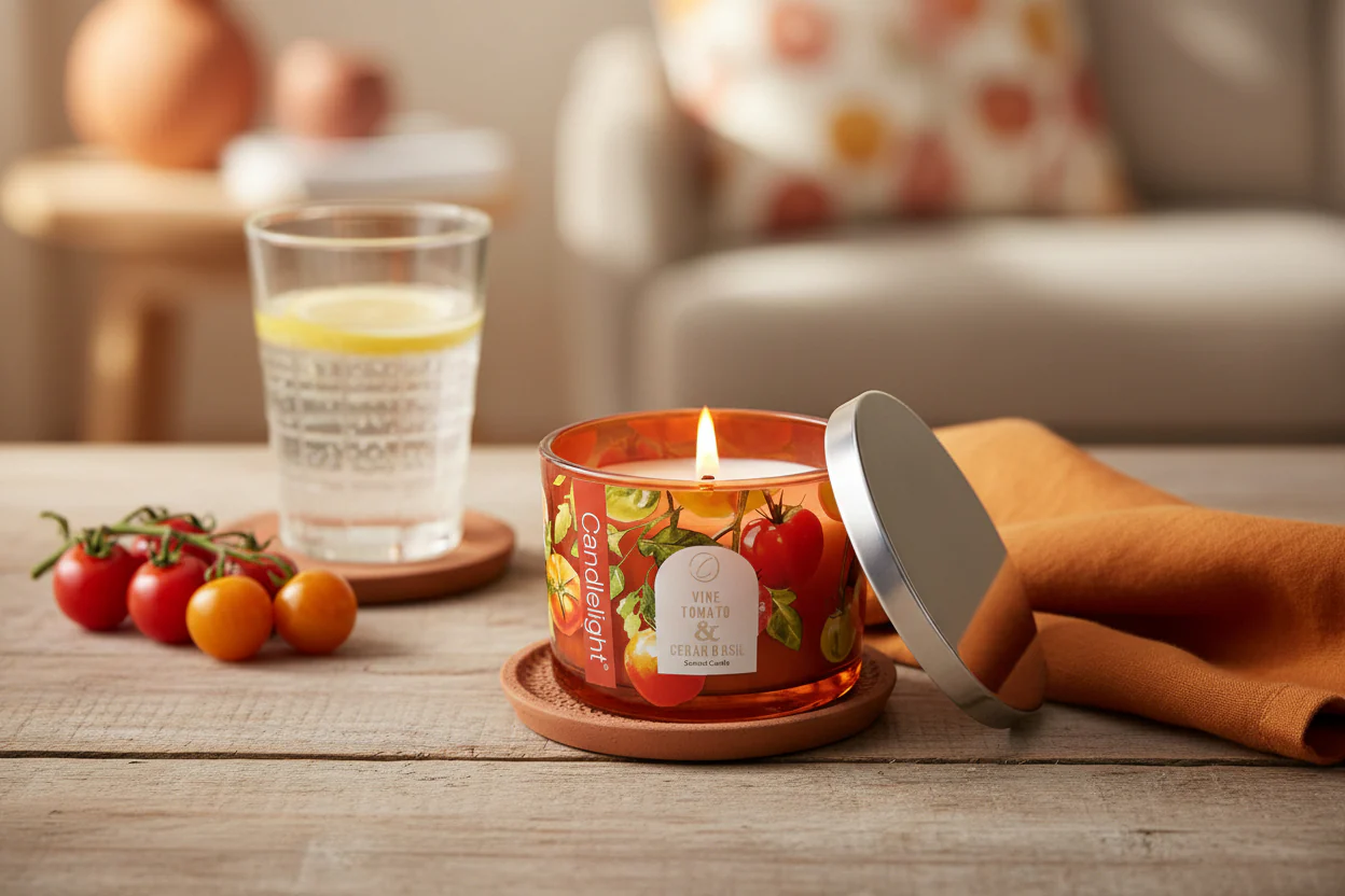 Candlelight Scented Candle Jar - Vine Tomato & Cedarwood - Image 5
