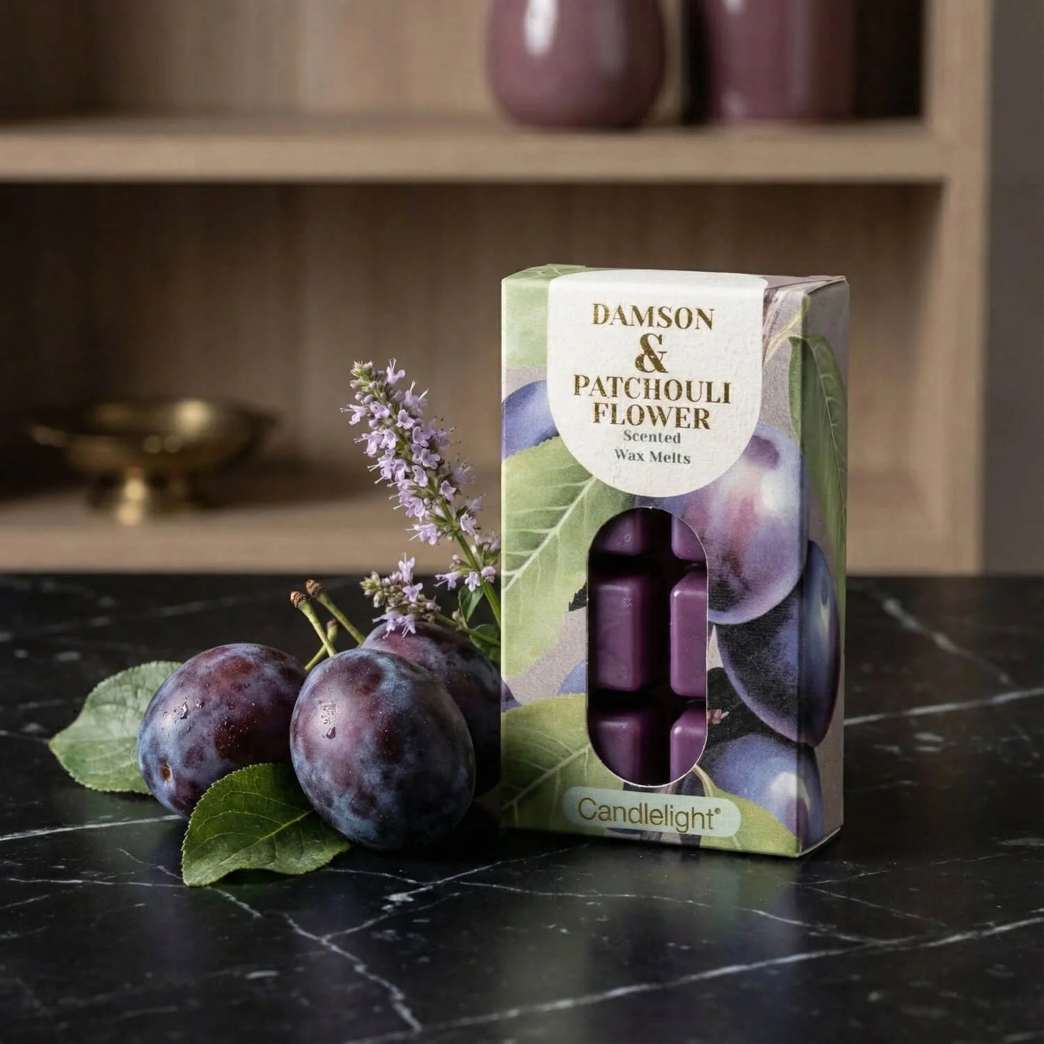 Candlelight Scented Wax Melts - Damson & Patchouli Flower - Image 3