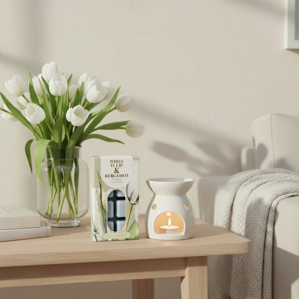 Candlelight Scented Wax Melts - White Tulip & Bergamot - Image 3