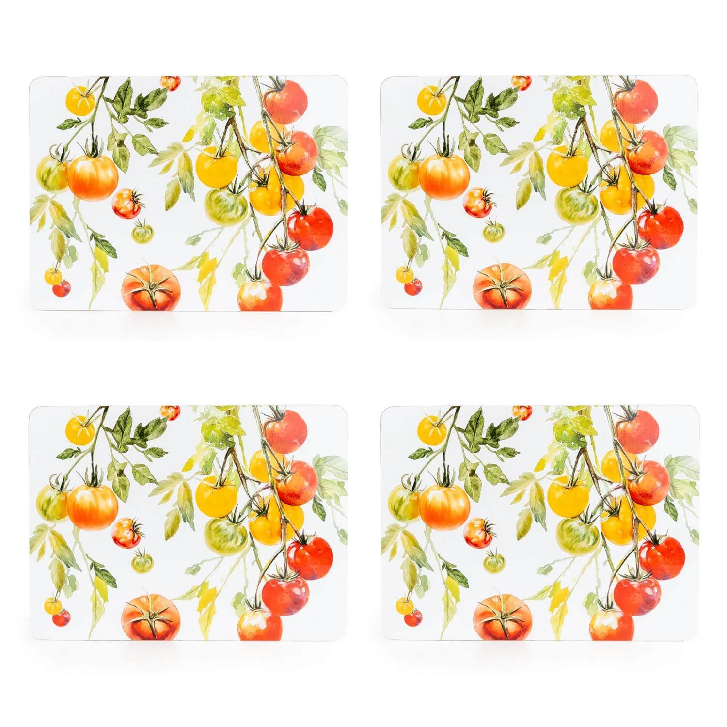 Candlelight Set Of 4 Placemats - Tomato