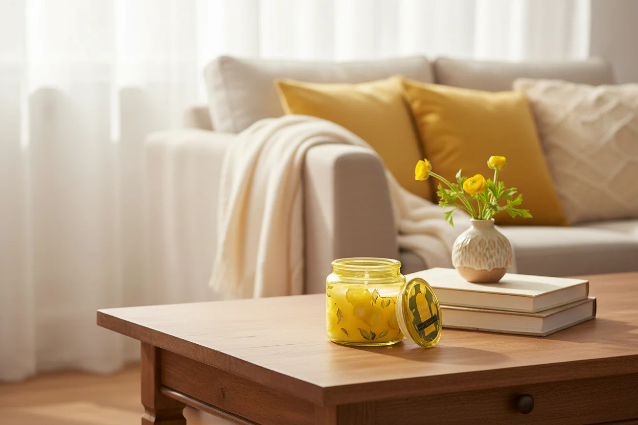 Candlelight Sicilian Orchard Scented Candle Jar - Lemon Grove - Image 4