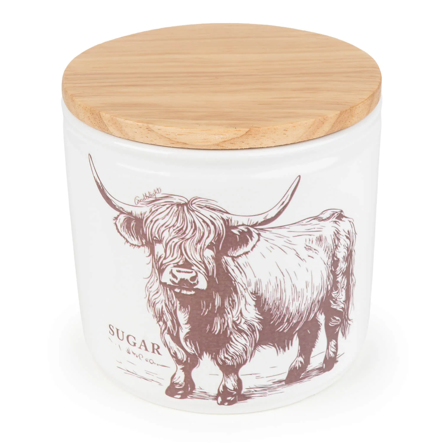Candlelight Sugar Storage Jar - Highland Cow - Image 2