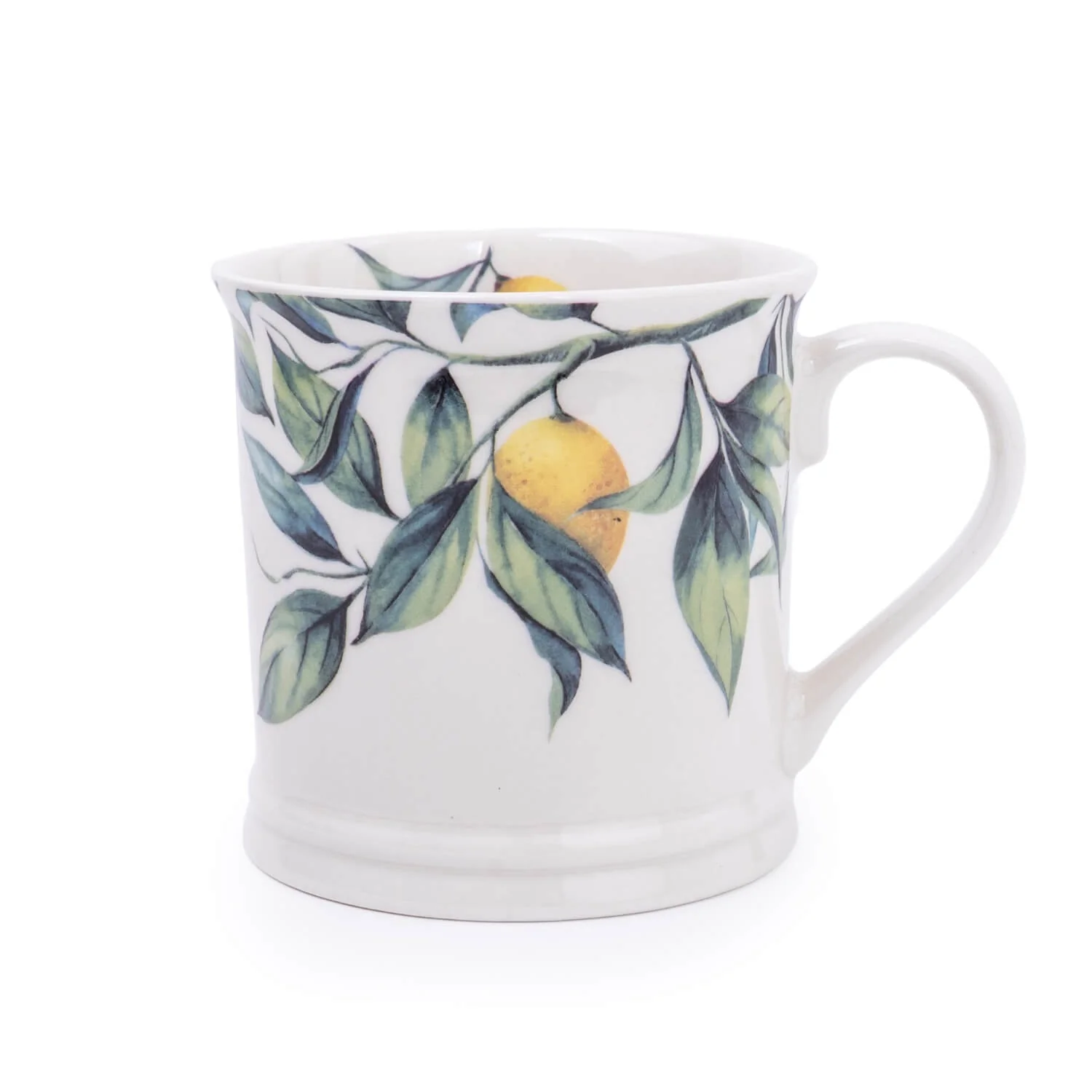 Candlelight Tankard Mug - Mediterranean Lemon - White