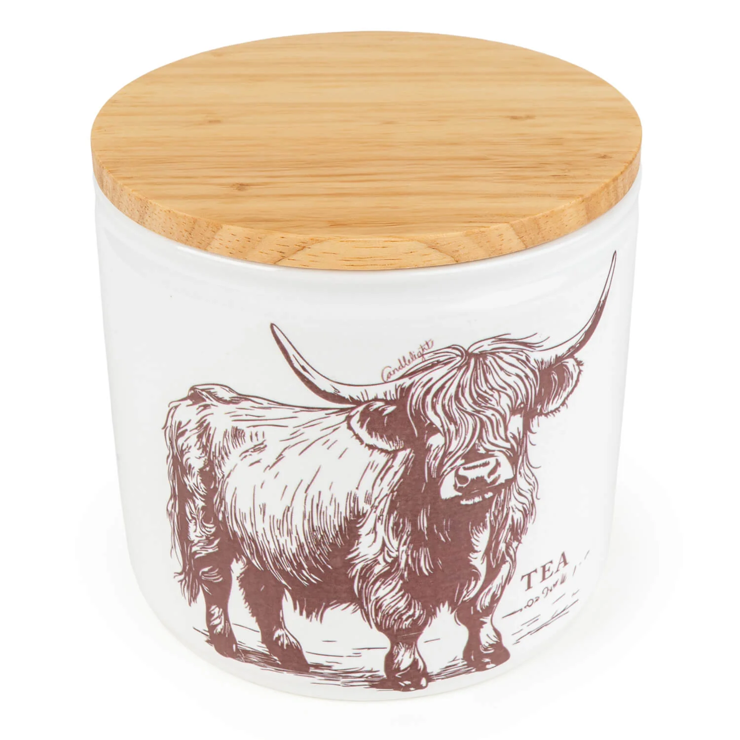 Candlelight Tea Storage Jar - Highland Cow - Image 2