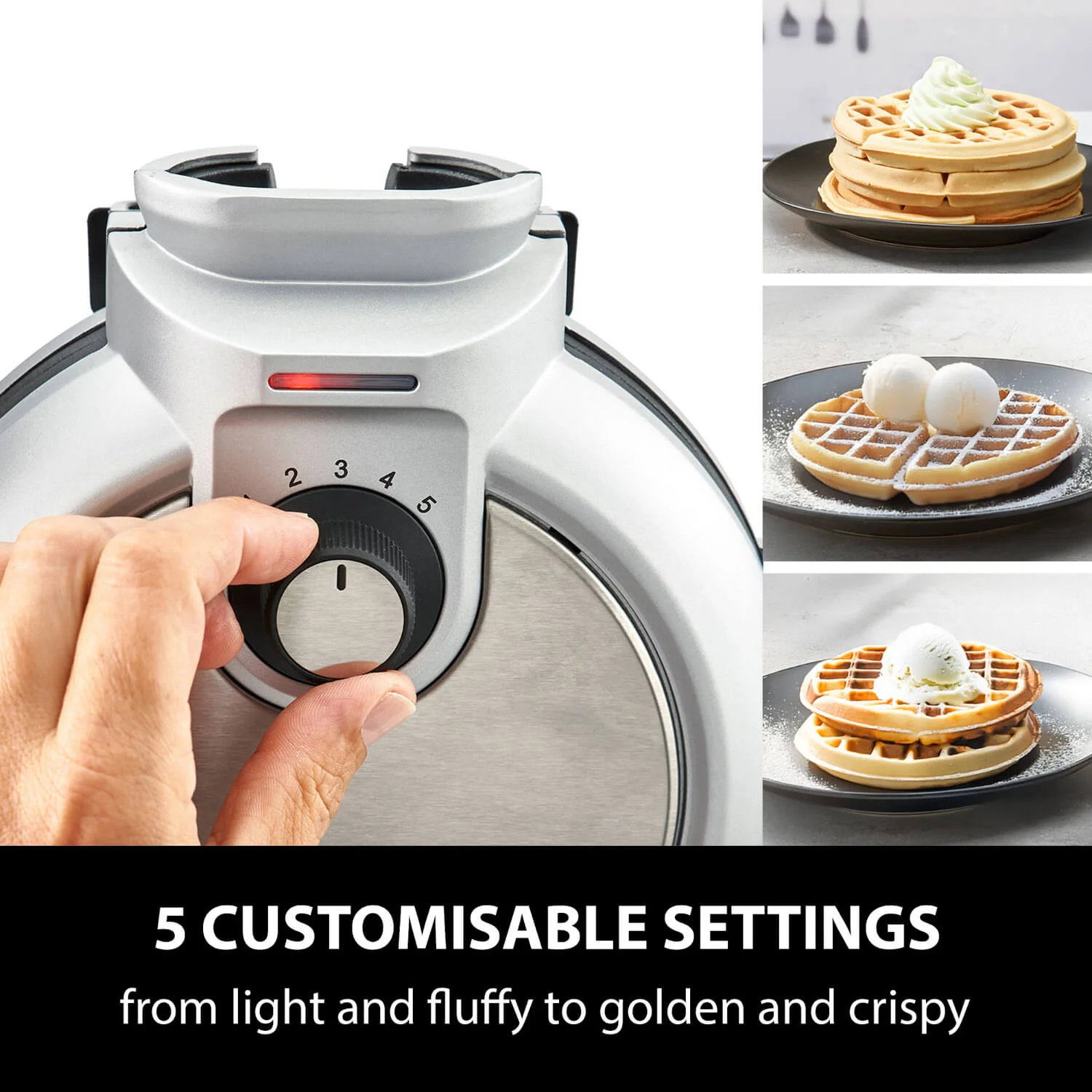 Caso Design WaffleUp Belgian Waffle Maker - Image 4