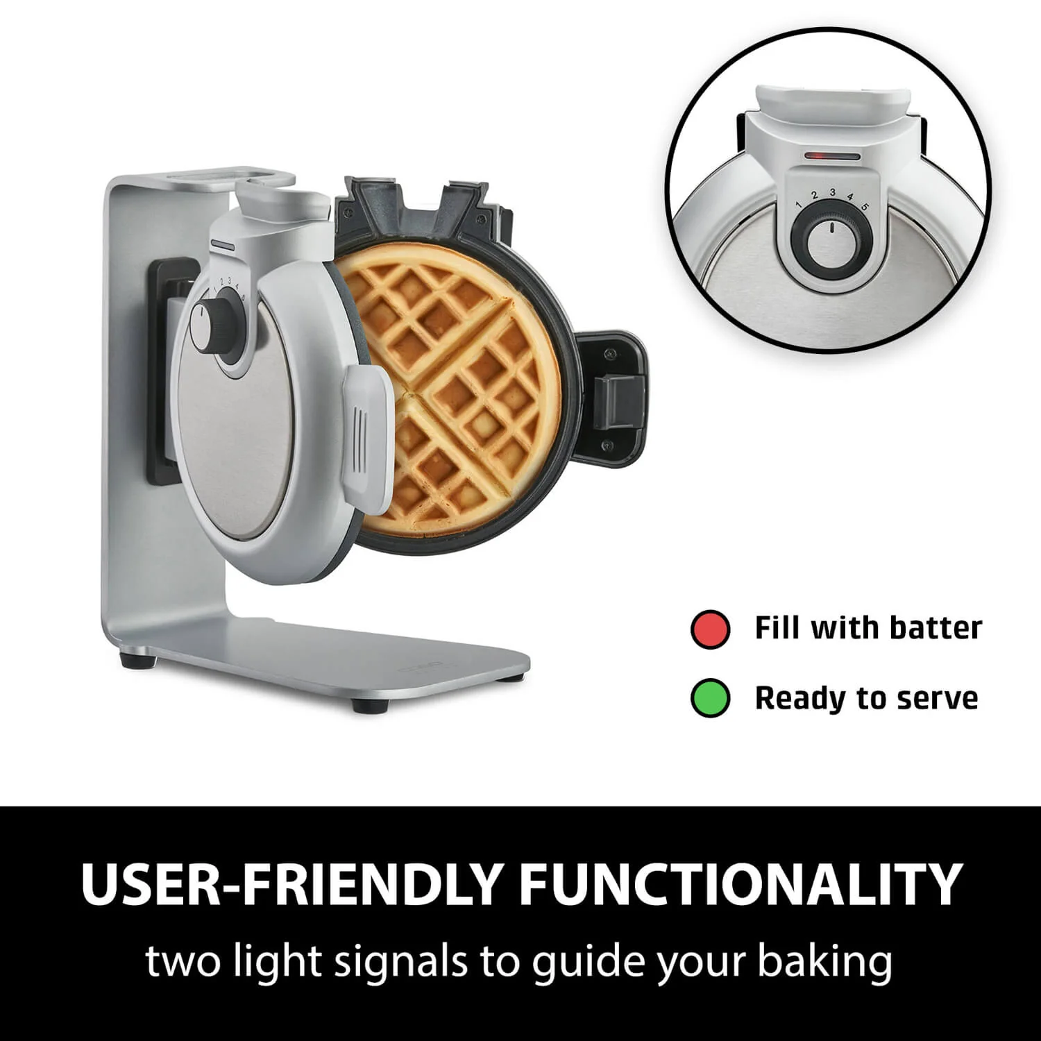 Caso Design WaffleUp Belgian Waffle Maker - Image 7