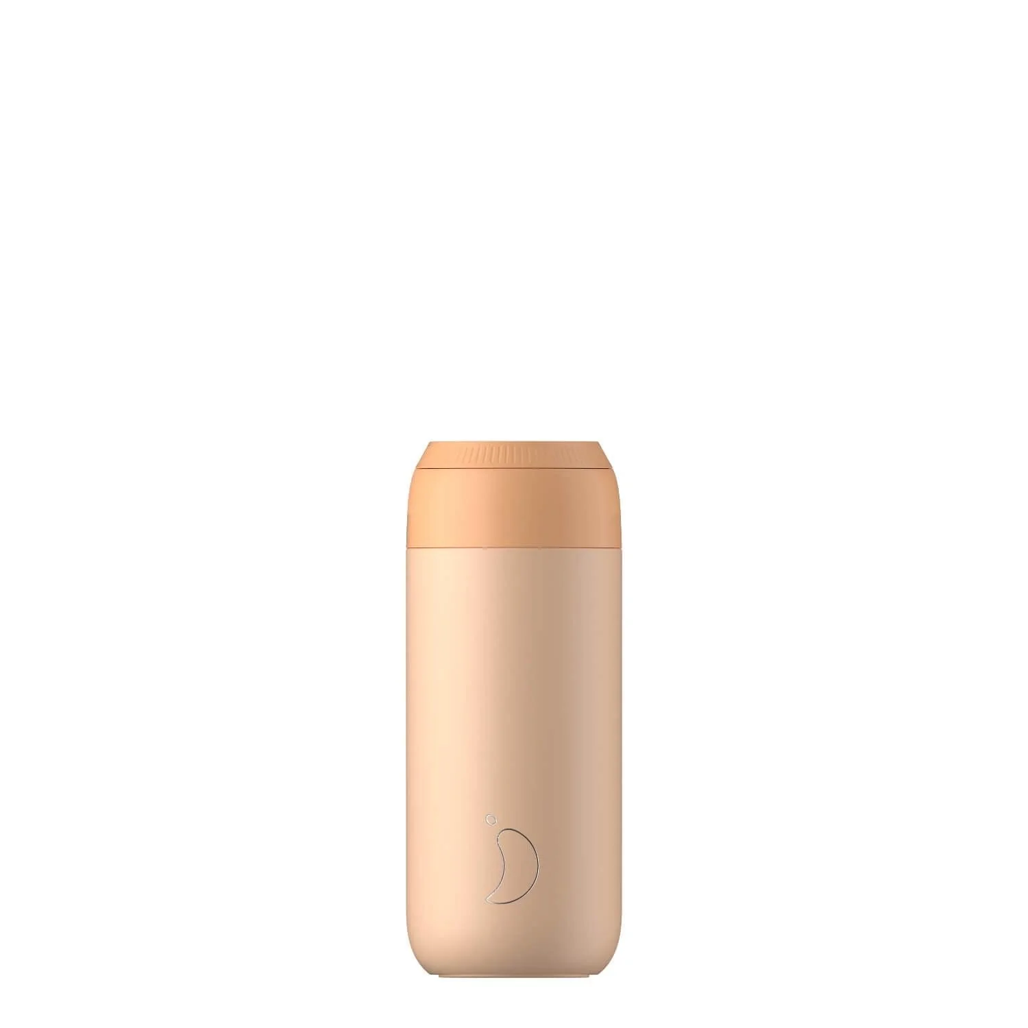 Chilly's Series 2 Reusable Water Bottle, Coffee Cup & Cleaning Brush Set - Peach Orange - Image 3