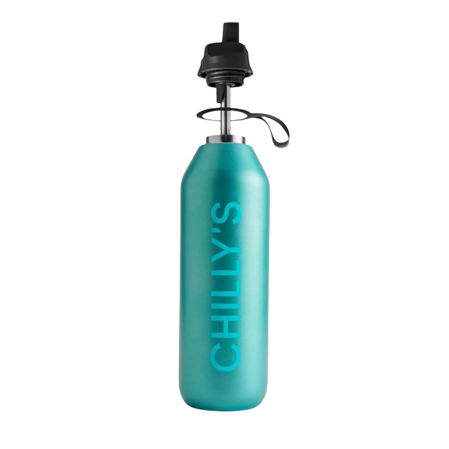 Chilly's Series 2 1-Litre Flip Reusable Water Bottle - Matte Metallic Atlantis - Image 2