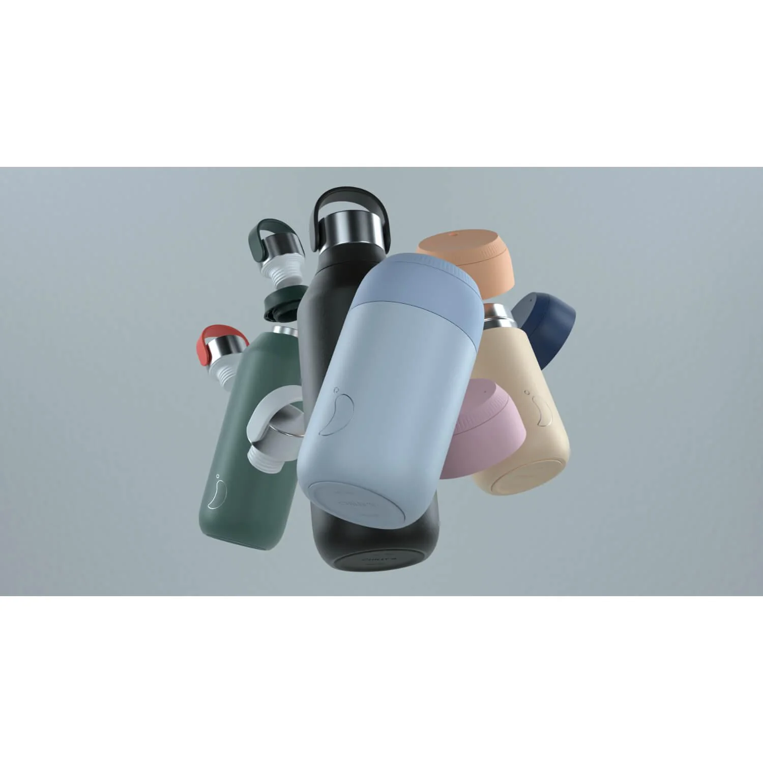 Chilly's Series 2 500ml Hydration Reusable Water Bottle & 34cl Coffee Cup Set - Night Fall - Image 6