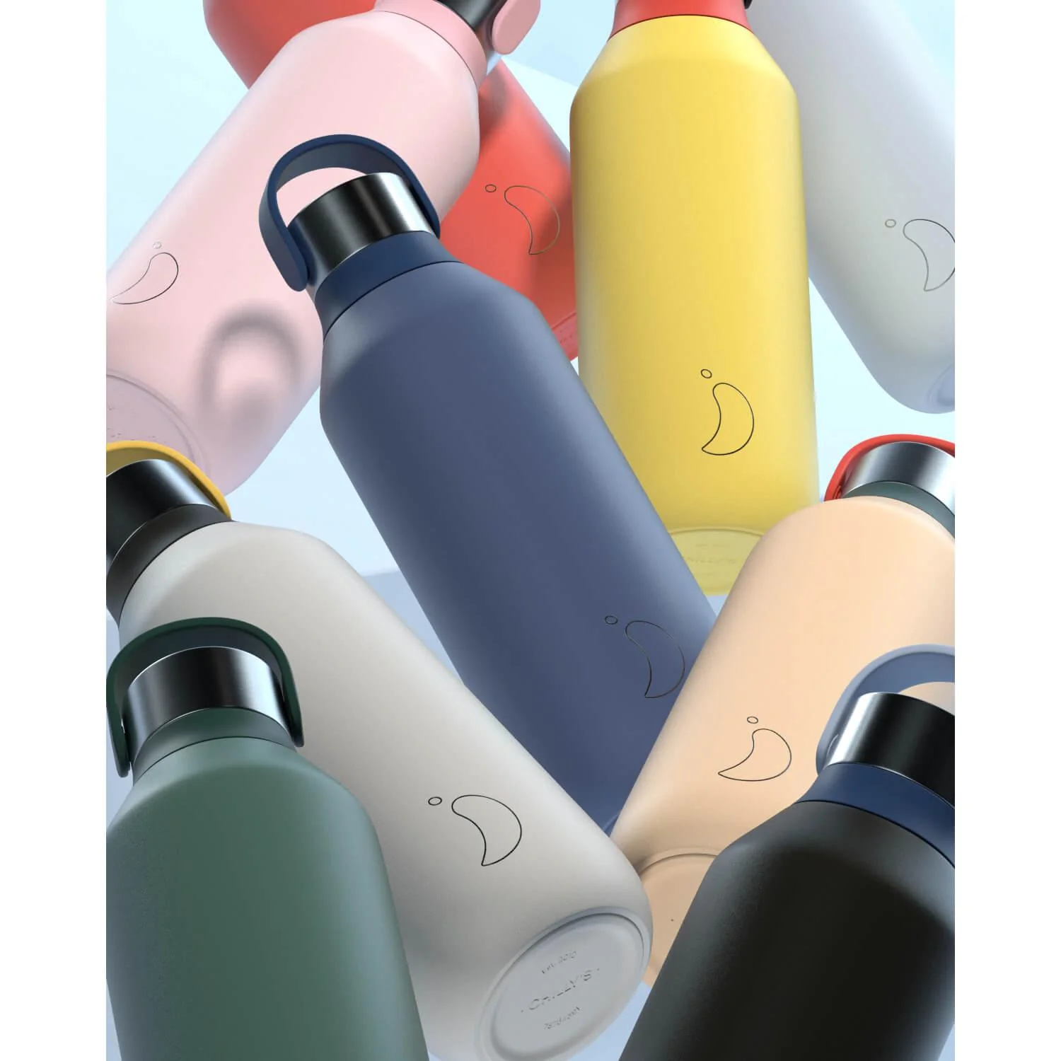 Chilly's Series 2 500ml Hydration Reusable Water Bottle & 34cl Coffee Cup Set - Pine Green - Image 4