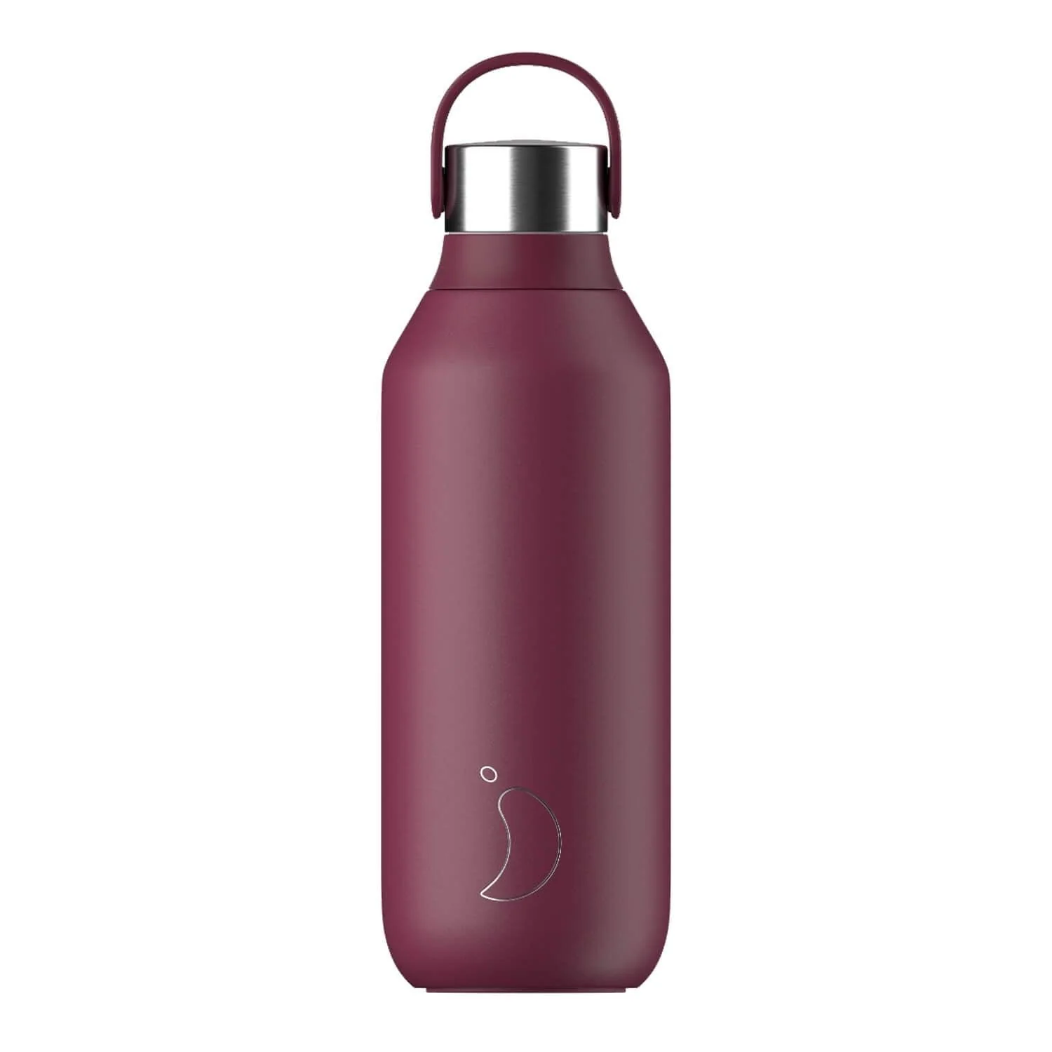Chilly's Series 2 500ml Reusable Water Bottle - Plum Red
