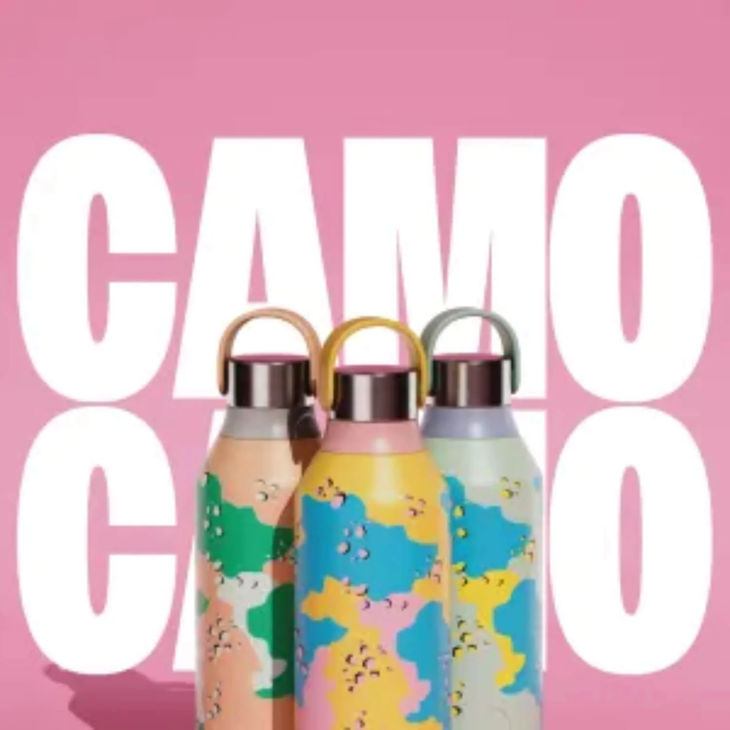 Chilly's Series 2 500ml Studio Reusable Water Bottle Desert Camo - Light Green - Image 2
