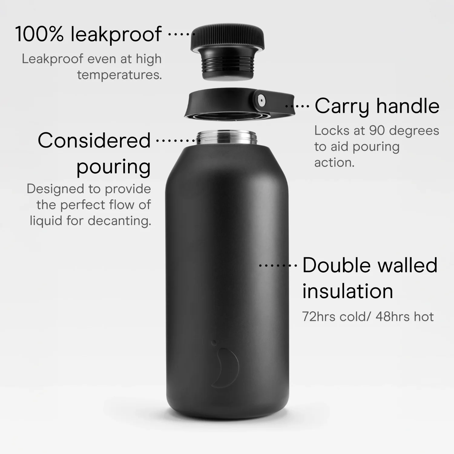 Chilly's Series 2 Big Mouth 4-Litre Water Bottle - Abyss Black - Image 4
