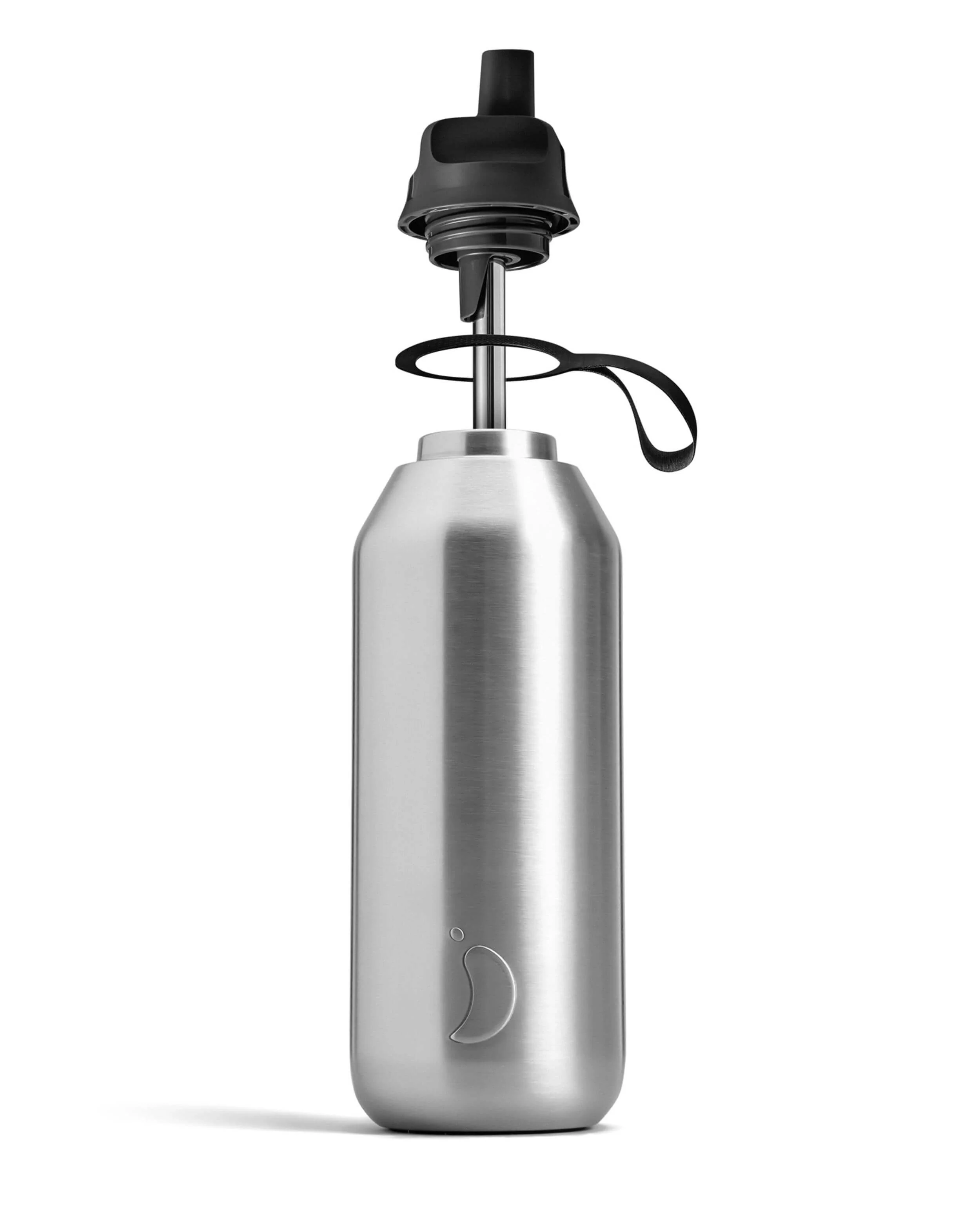 Chilly's Series 2 Flip Reusable 500ml 90% Recycled Stainless Steel Water Bottle - Image 2