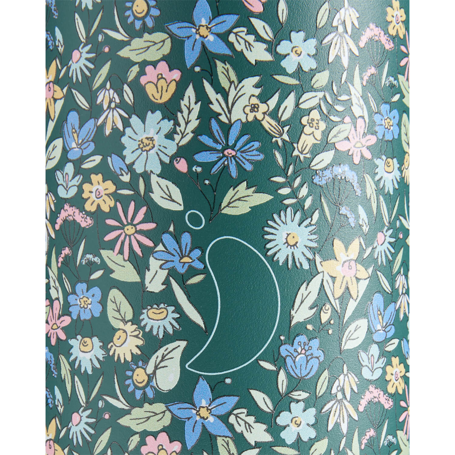 Chilly's Series 2 Liberty 500ml Reusable Water Bottle - Summer Sprigs - Pine Green - Image 2
