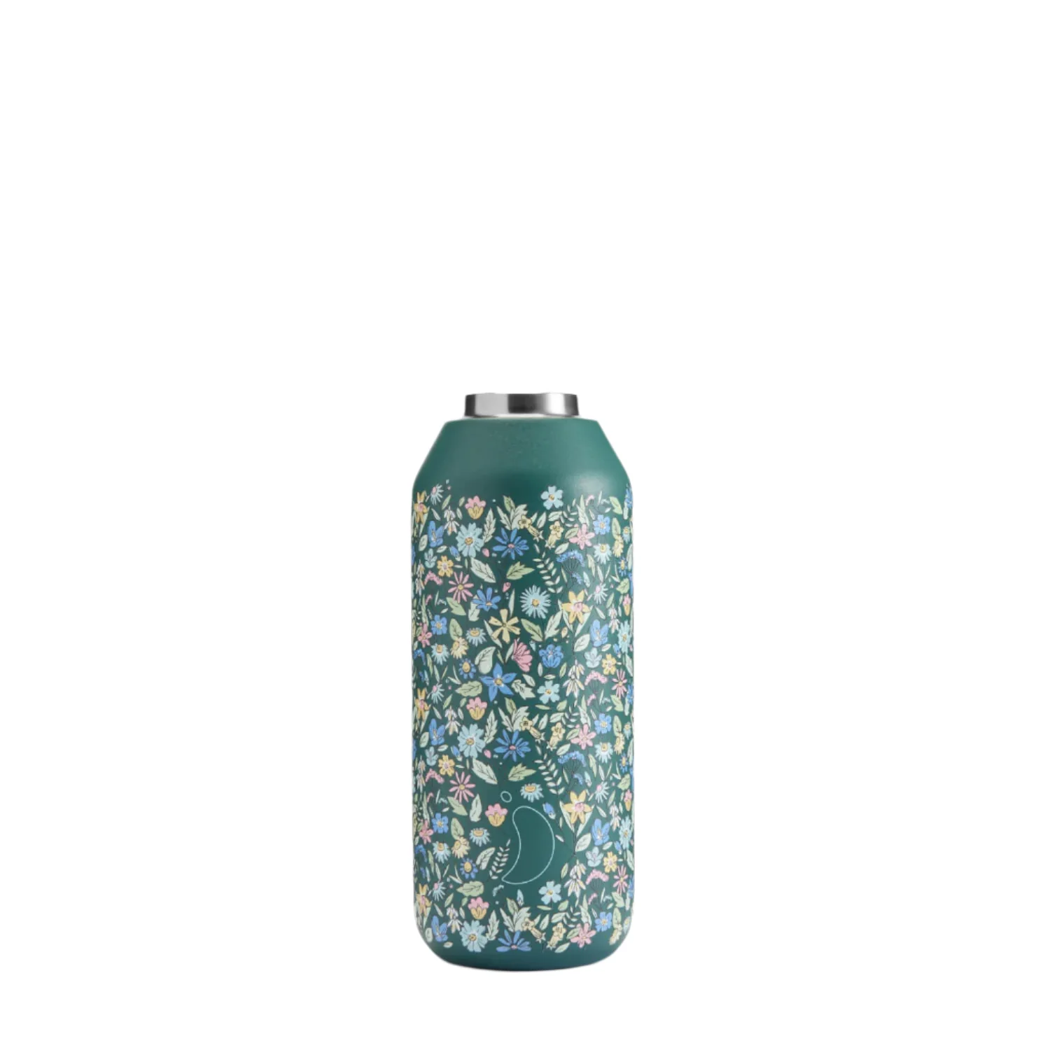 Chilly's Series 2 Liberty 500ml Reusable Water Bottle - Summer Sprigs - Pine Green - Image 3