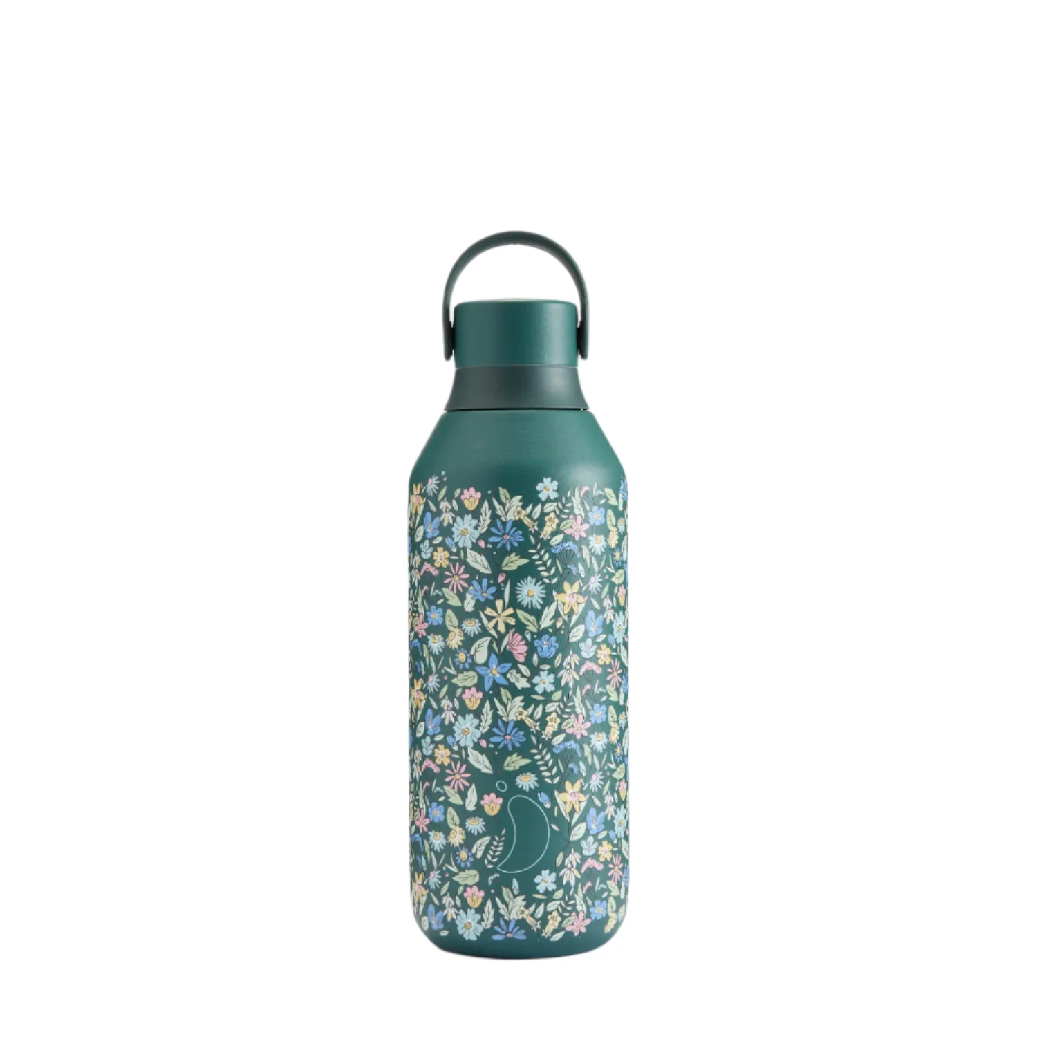 Chilly's Series 2 Liberty 500ml Reusable Water Bottle - Summer Sprigs - Pine Green - Image 4