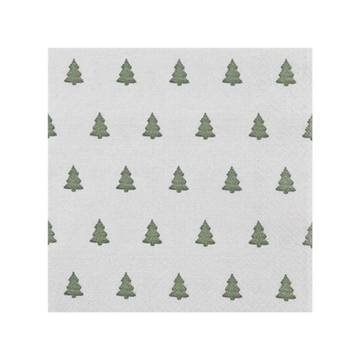 Stow Green Christmas Napkins Linen Trees - Green