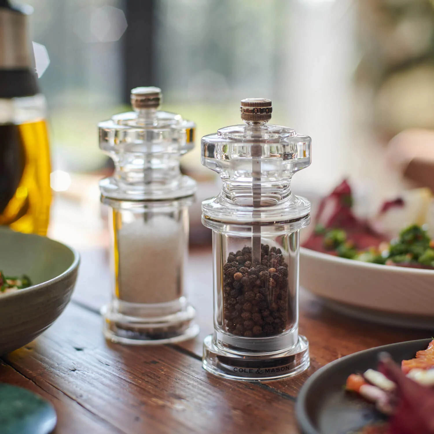 Cole & Mason 605 14.4cm Acrylic Salt & Pepper Mill Set - Image 5