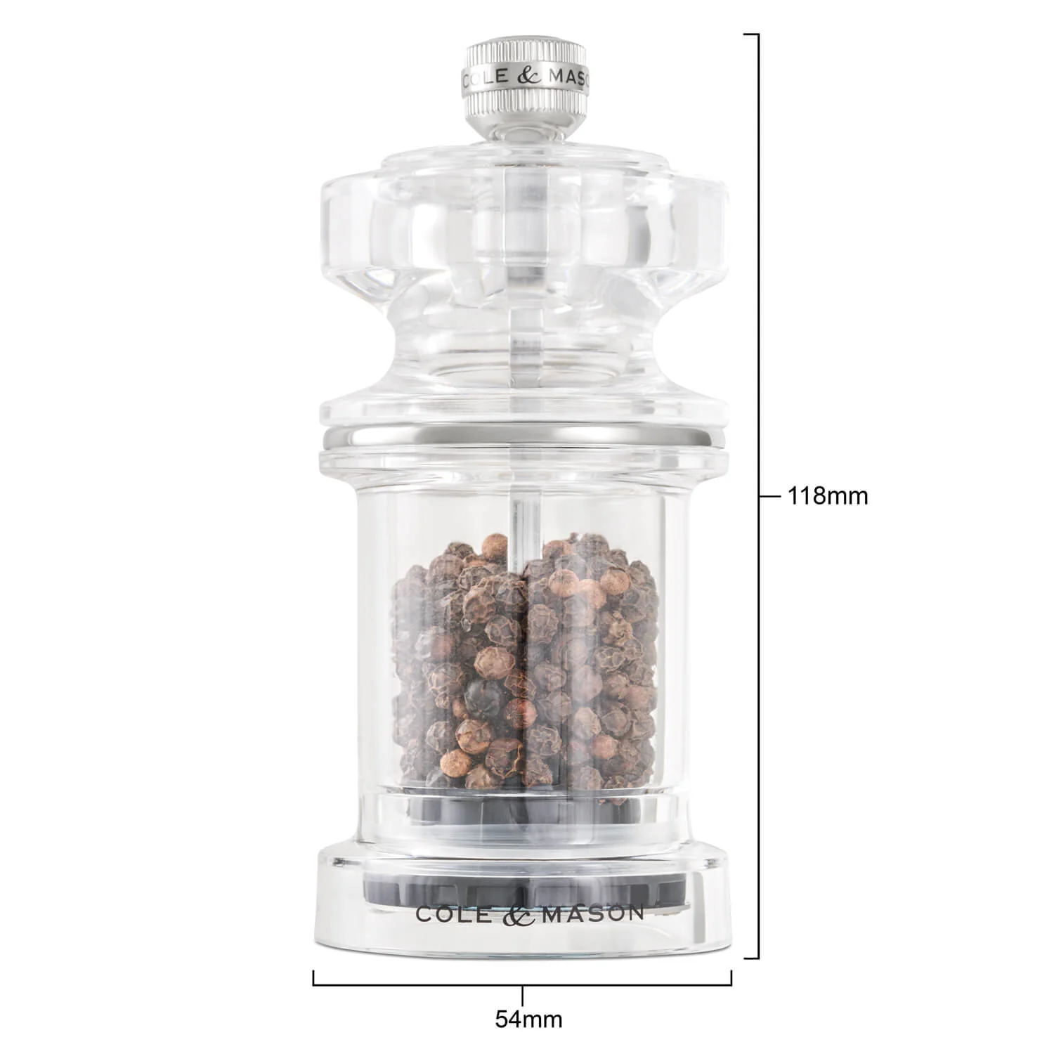 Cole & Mason 675 11.8cm Acrylic Salt & Pepper Mill Set - Image 9