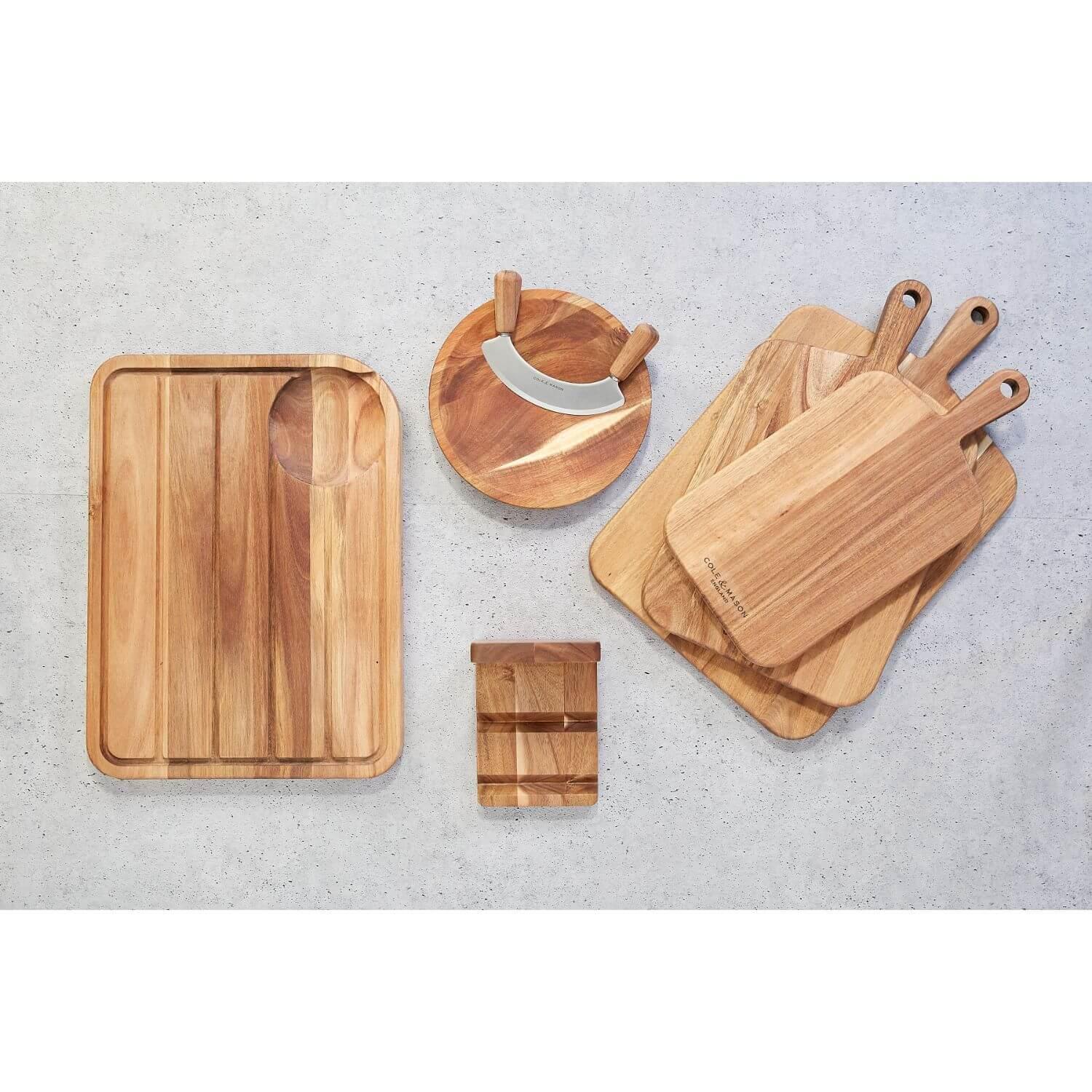 Cole & Mason Barkway Acacia Small Chopping Board With Handle - Image 11