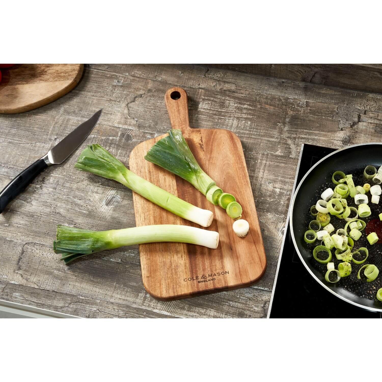 Cole & Mason Barkway Acacia Small Chopping Board With Handle - Image 7
