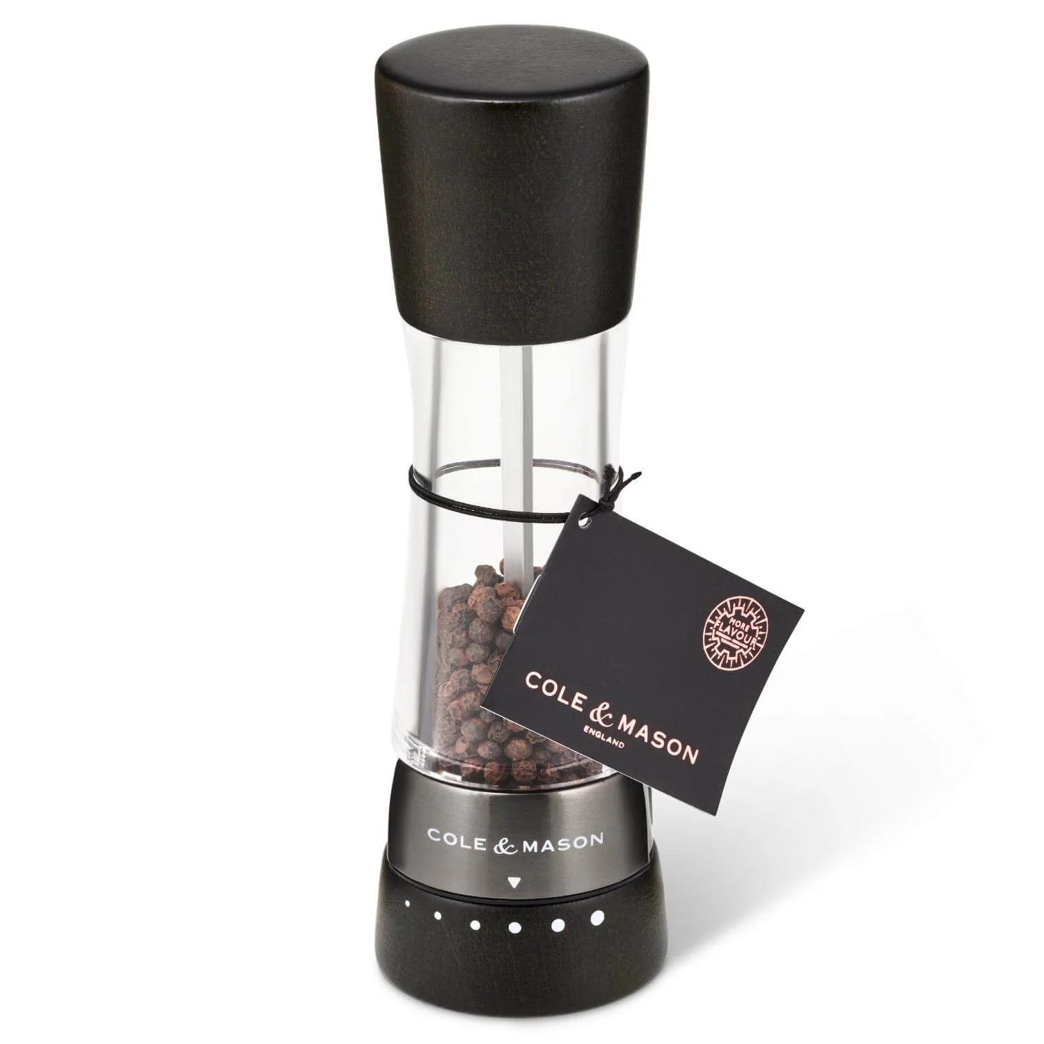 Cole & Mason Derwent Black Wood 19cm Pepper Mill - Image 2