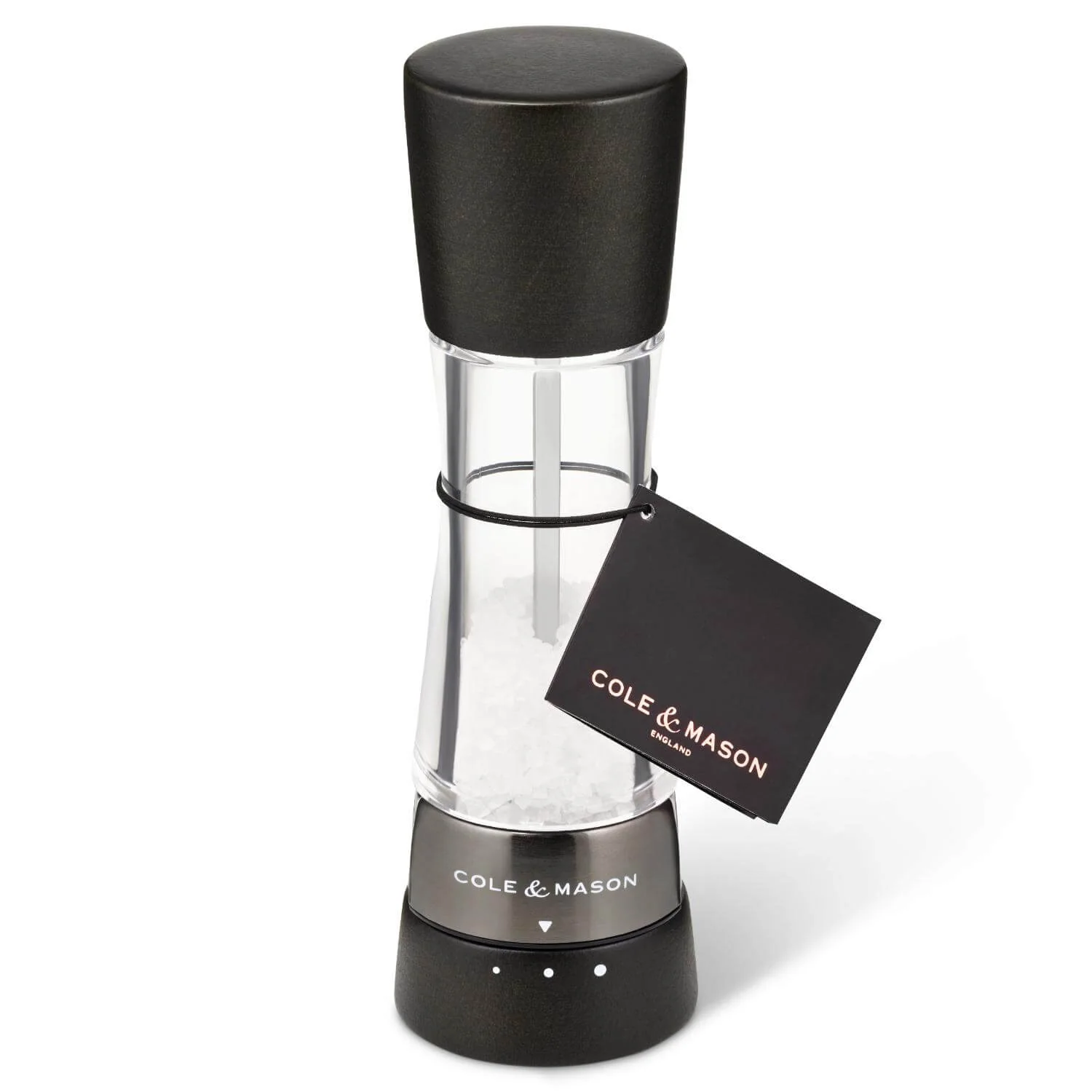 Cole & Mason Derwent Black Wood 19cm Salt Mill - Image 2