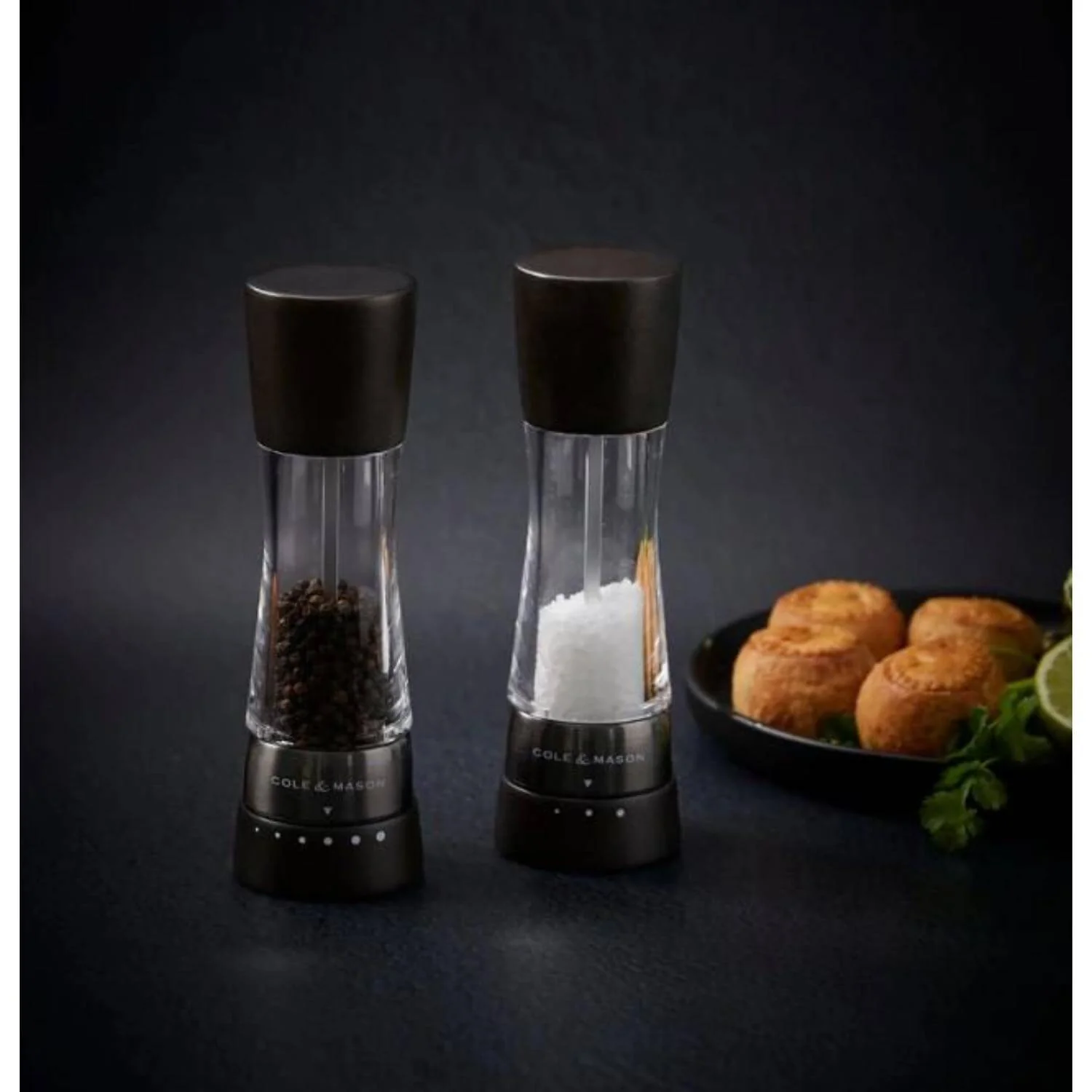 Cole & Mason Derwent Gourmet Precision+ Salt & Pepper Mill Set - Black Wood - Image 3
