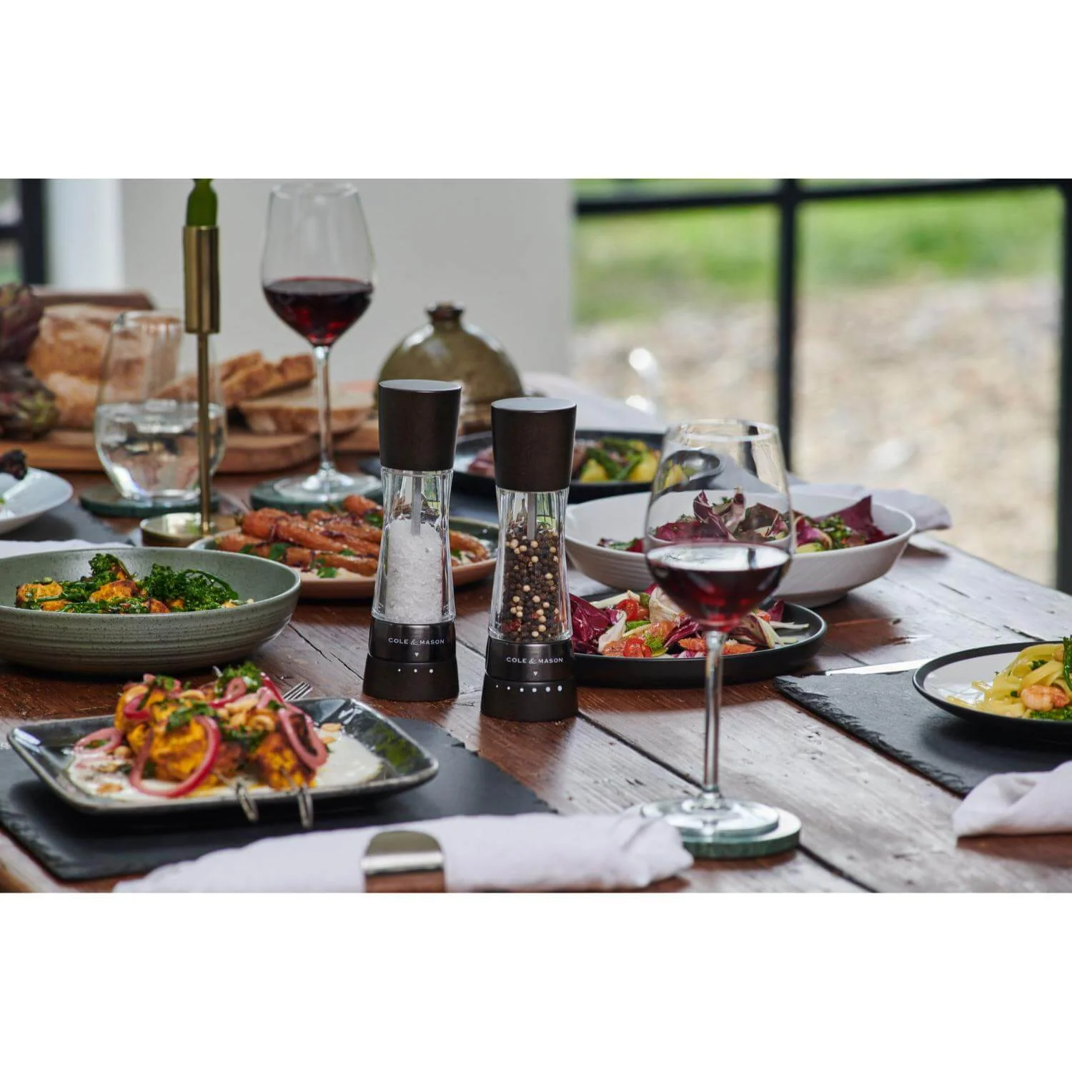 Cole & Mason Derwent Gourmet Precision+ Salt & Pepper Mill Set - Black Wood - Image 6