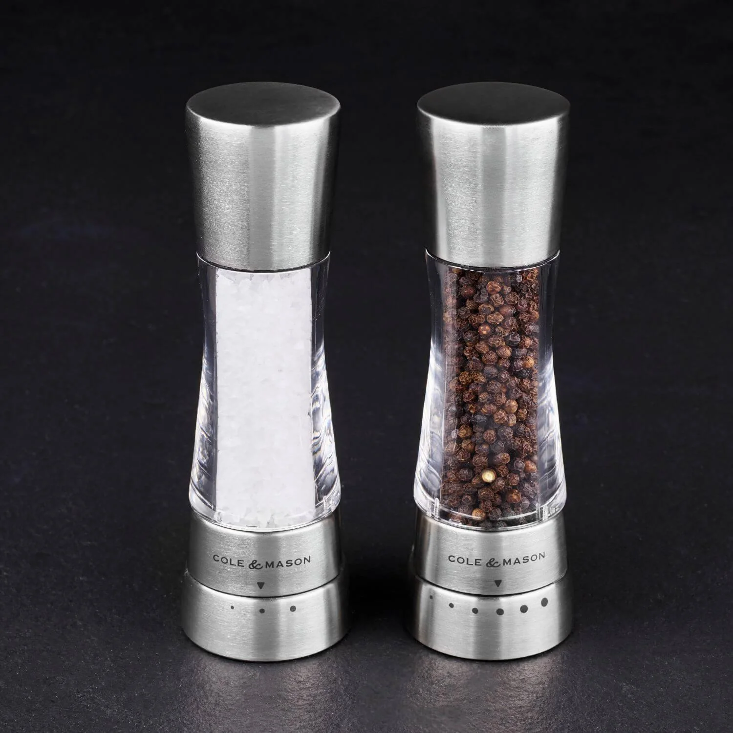 Cole & Mason Derwent Gourmet Precision Salt & Pepper Mill Set - Silver - Image 3