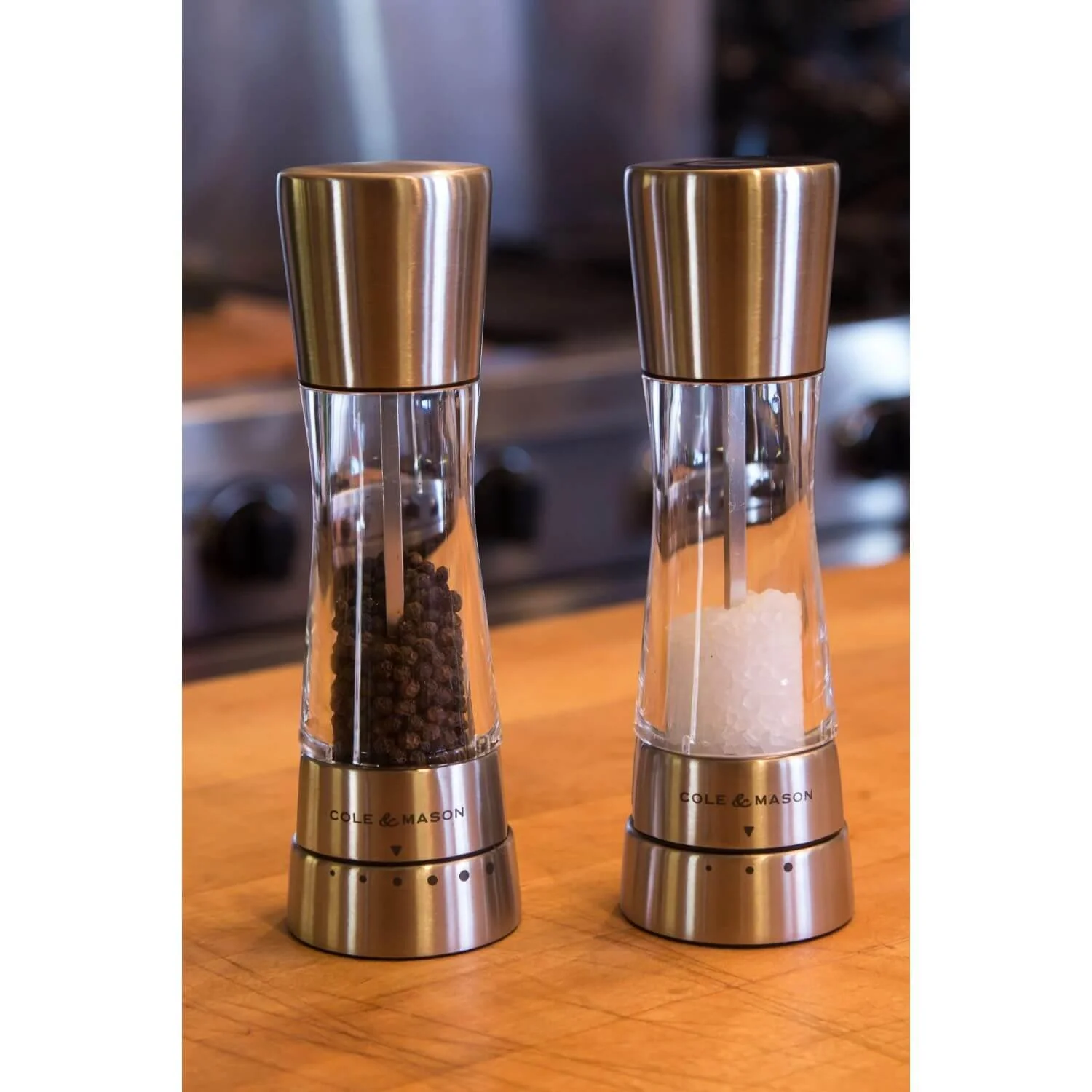Cole & Mason Derwent Gourmet Precision Salt & Pepper Mill Set - Silver - Image 4