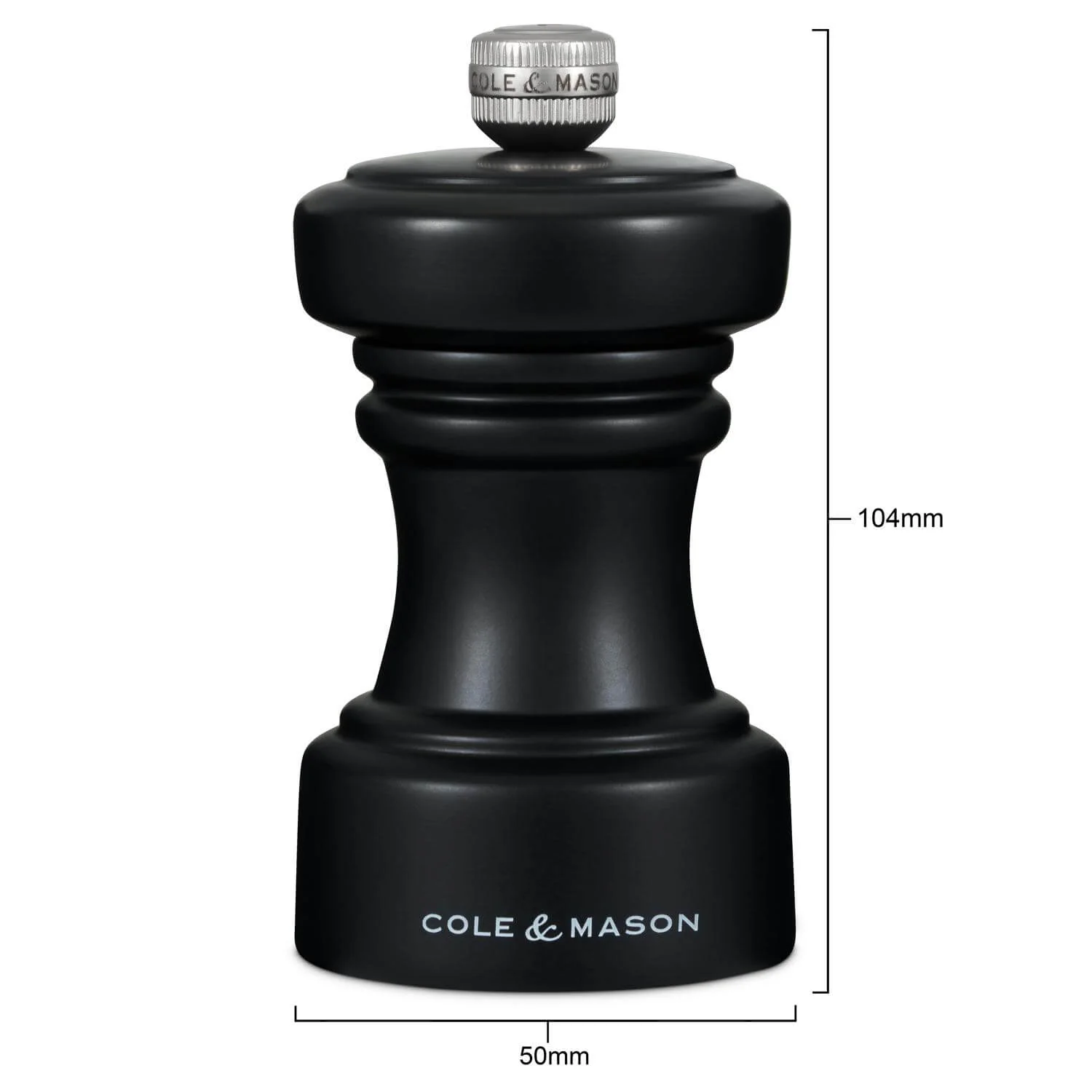 Cole & Mason Hoxton 10.4cm Beech Wood Pepper Mill - Black - Image 5