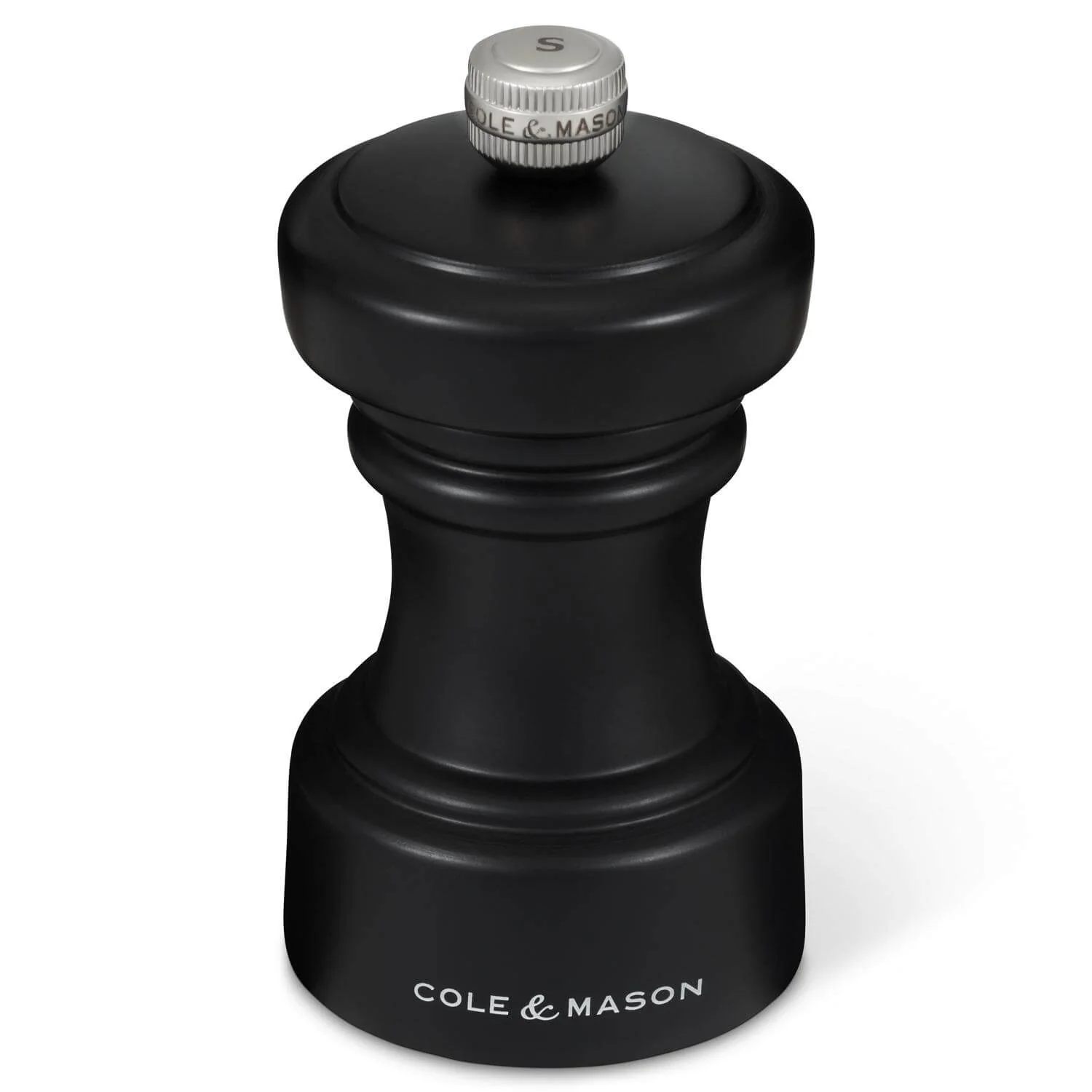 Cole & Mason Hoxton 10.4cm Beech Wood Salt Mill - Black - Image 4