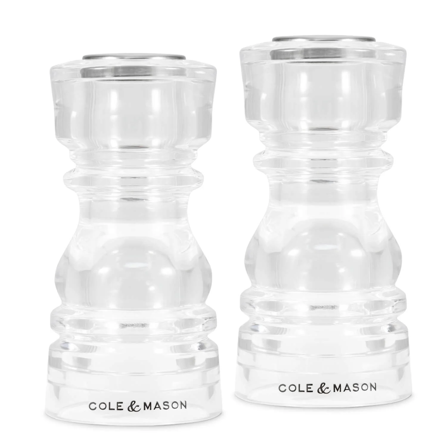 Cole & Mason London 13cm Acrylic Salt & Pepper Shaker Set