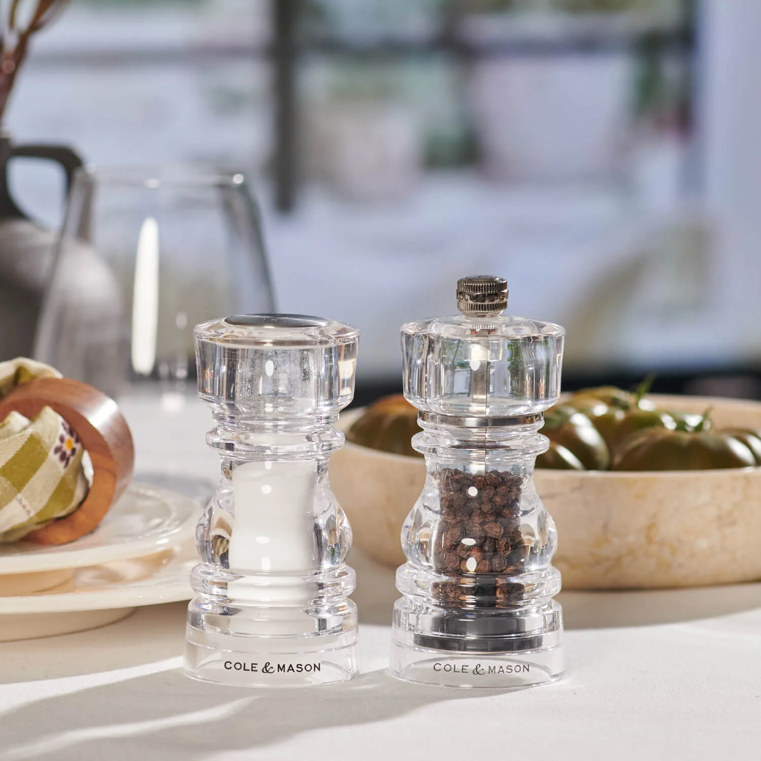 Cole & Mason London 13cm Acrylic Salt Shaker & Pepper Mill Set - Image 11