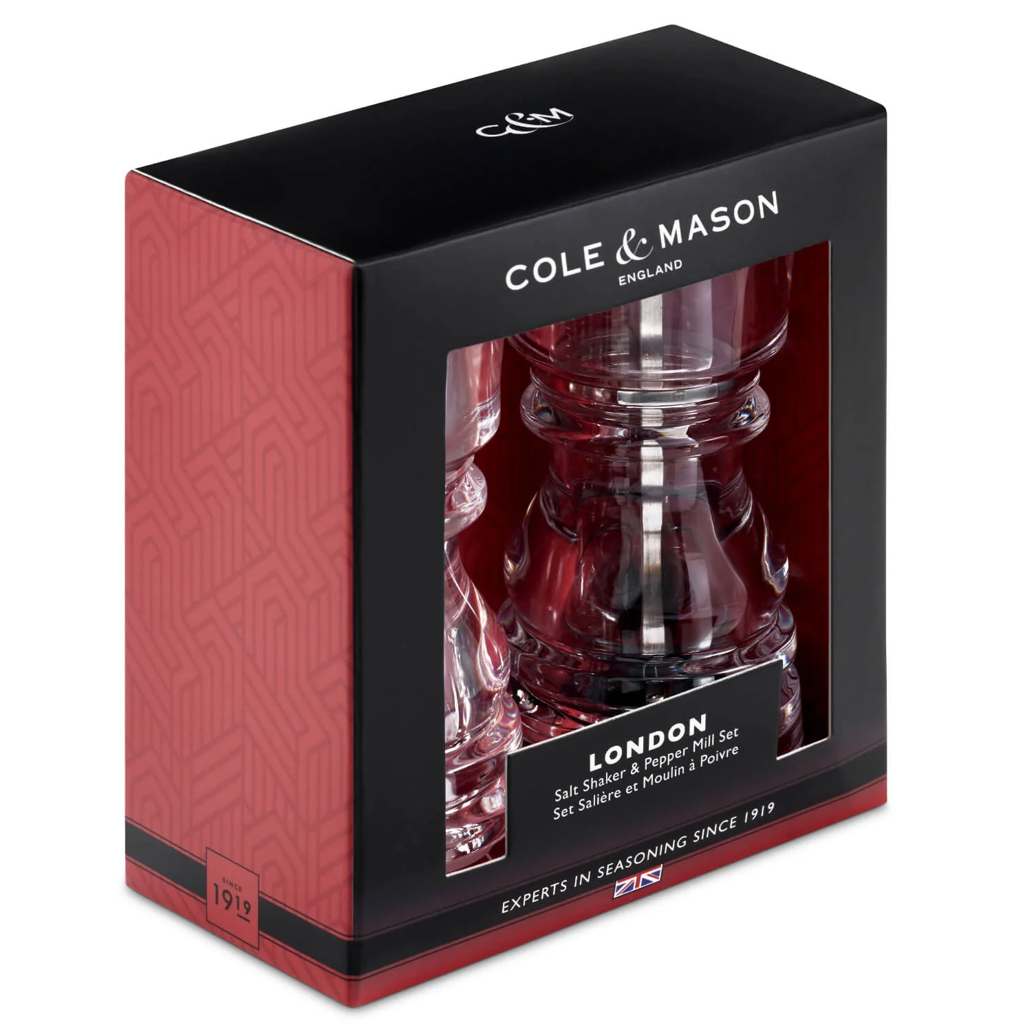 Cole & Mason London 13cm Acrylic Salt Shaker & Pepper Mill Set - Image 12