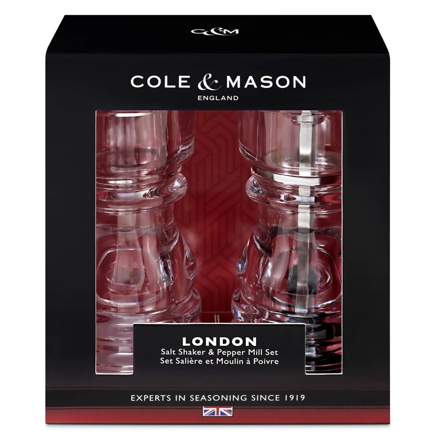 Cole & Mason London 13cm Acrylic Salt Shaker & Pepper Mill Set - Image 13