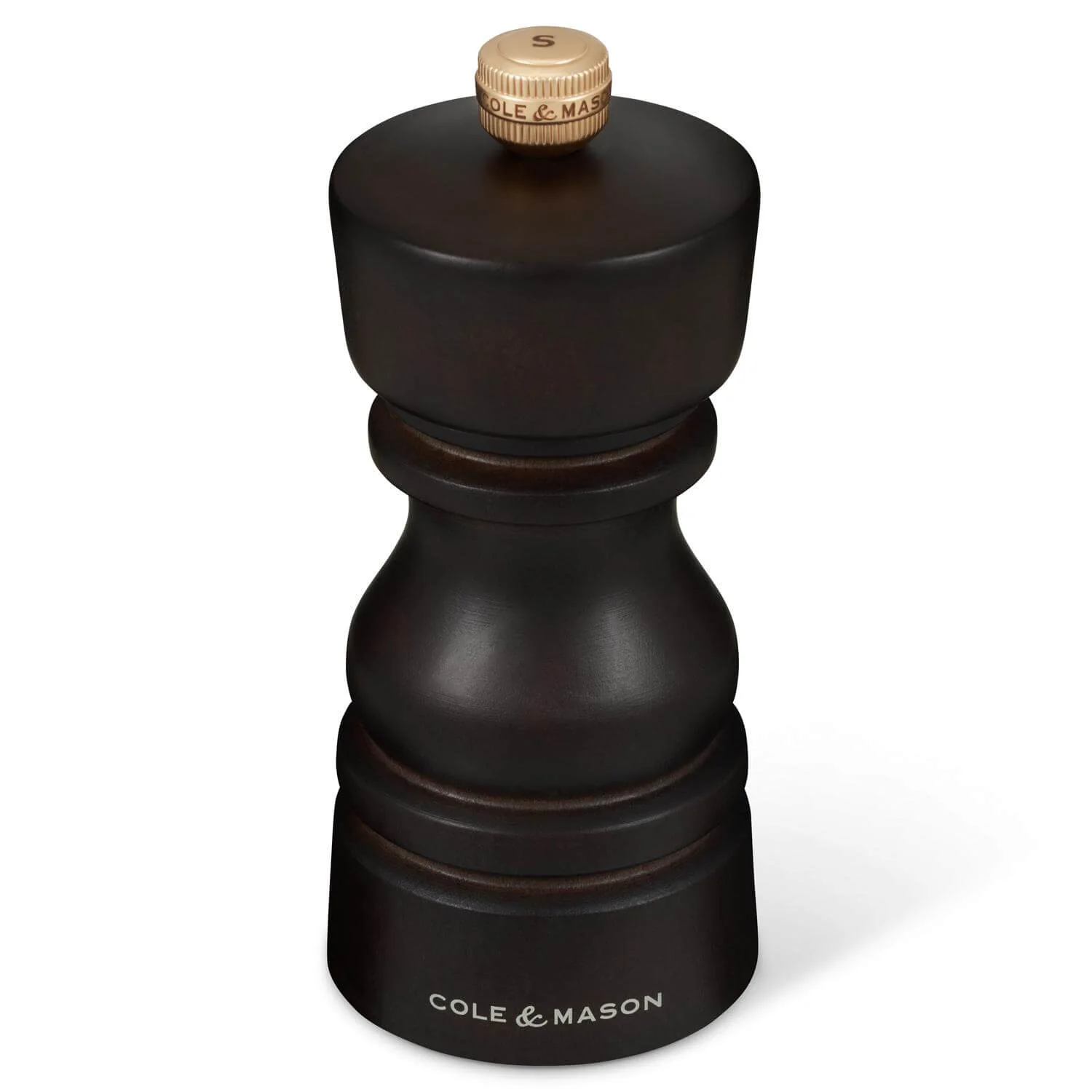 Cole & Mason London 13cm Beech Wood Salt Mill - Dark Chocolate - Image 4