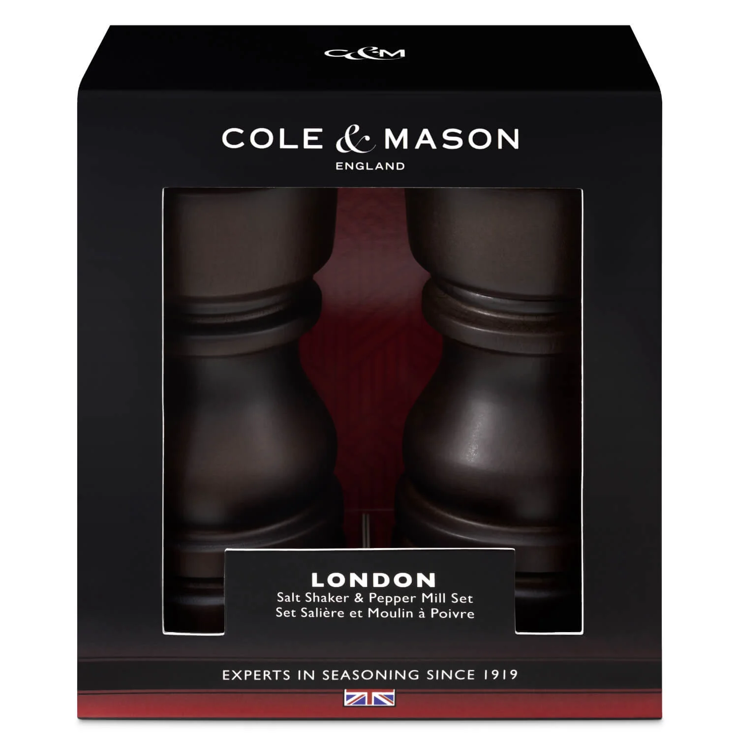 Cole & Mason London 13cm Beech Wood Salt Shaker & Pepper Mill Set - Chocolate - Image 16
