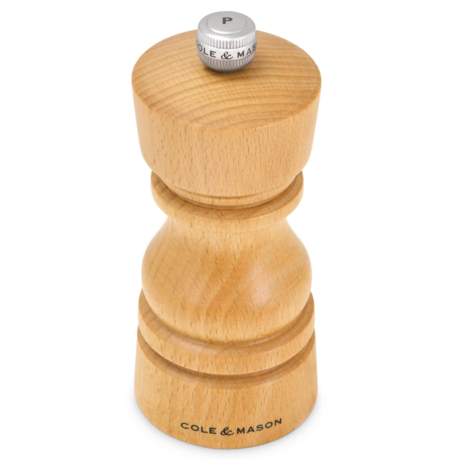 Cole & Mason London 13cm Beech Wood Salt Shaker & Pepper Mill Set - Natural - Image 3
