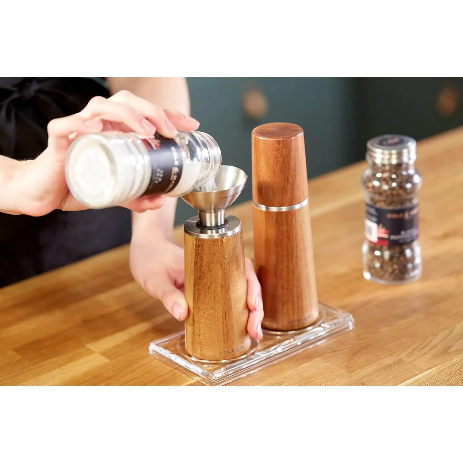 Cole & Mason Marlow Salt & Pepper Mill Set - Acacia - Image 5