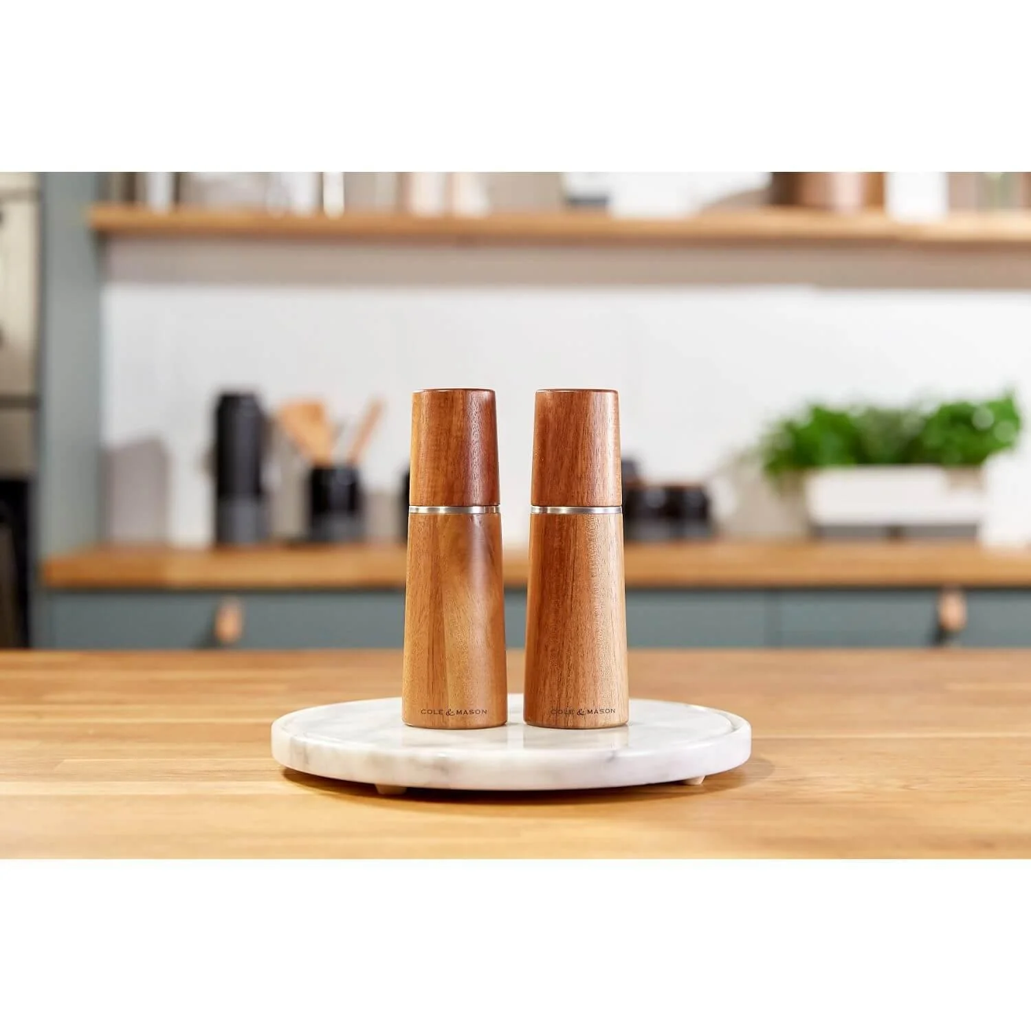 Cole & Mason Marlow Salt & Pepper Mill Set - Acacia - Image 7