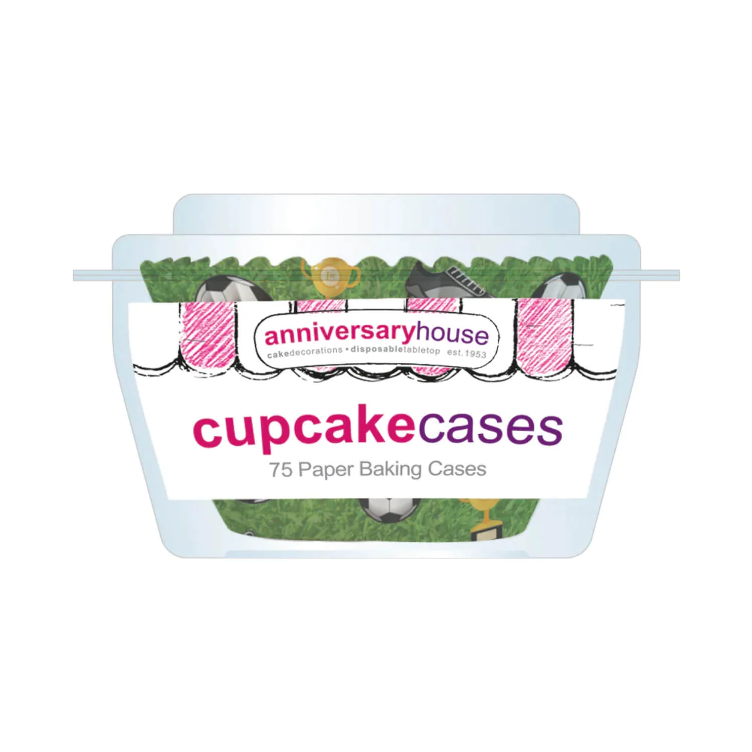 Creative Party 75 Pack Cupcake Cases - Football - Image 4